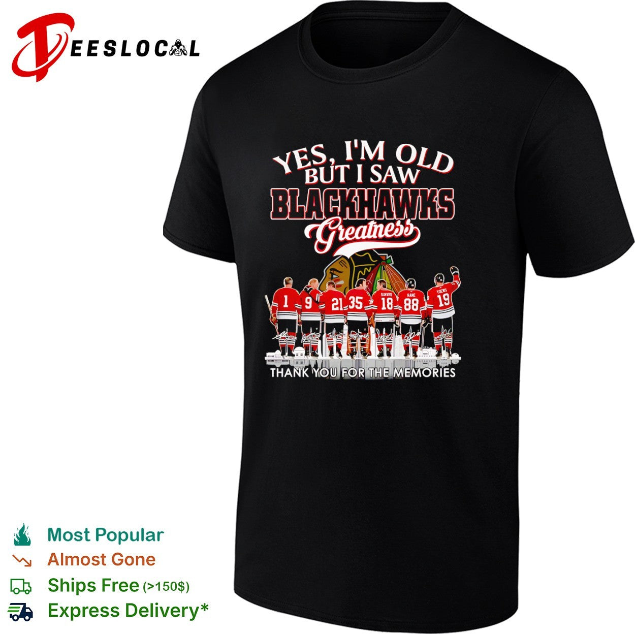 Yes I am old but I saw Blackhawks greatness legends signatures shirt