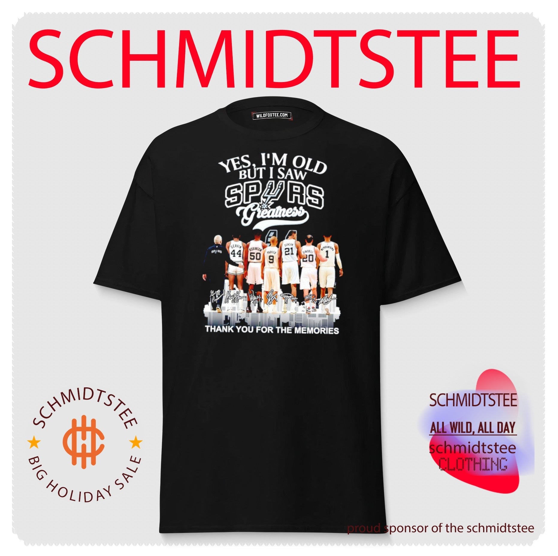 Yes I’m old but I saw San Antonio Spurs Greatness thank you for the memories shirt