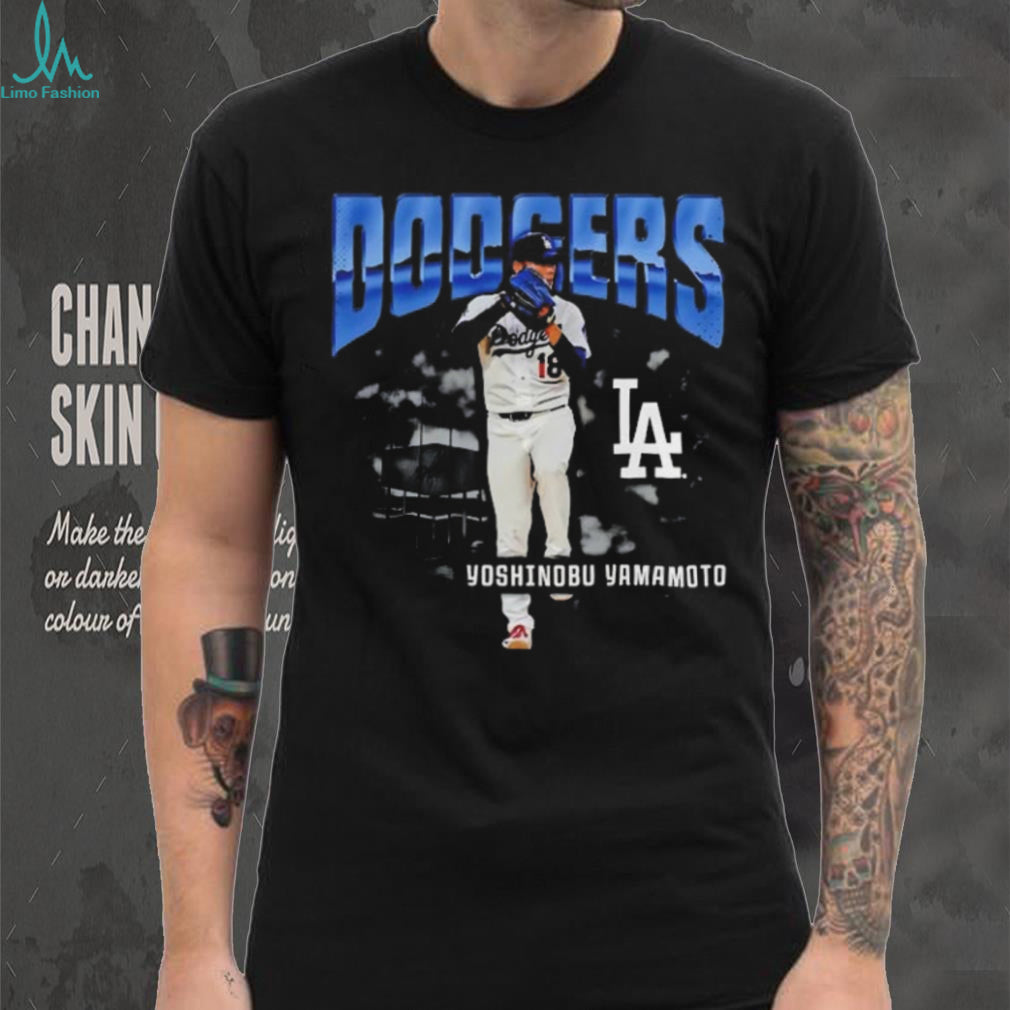 Yoshinobu Yamamoto Los Angeles Dodgers enlarged player shirt
