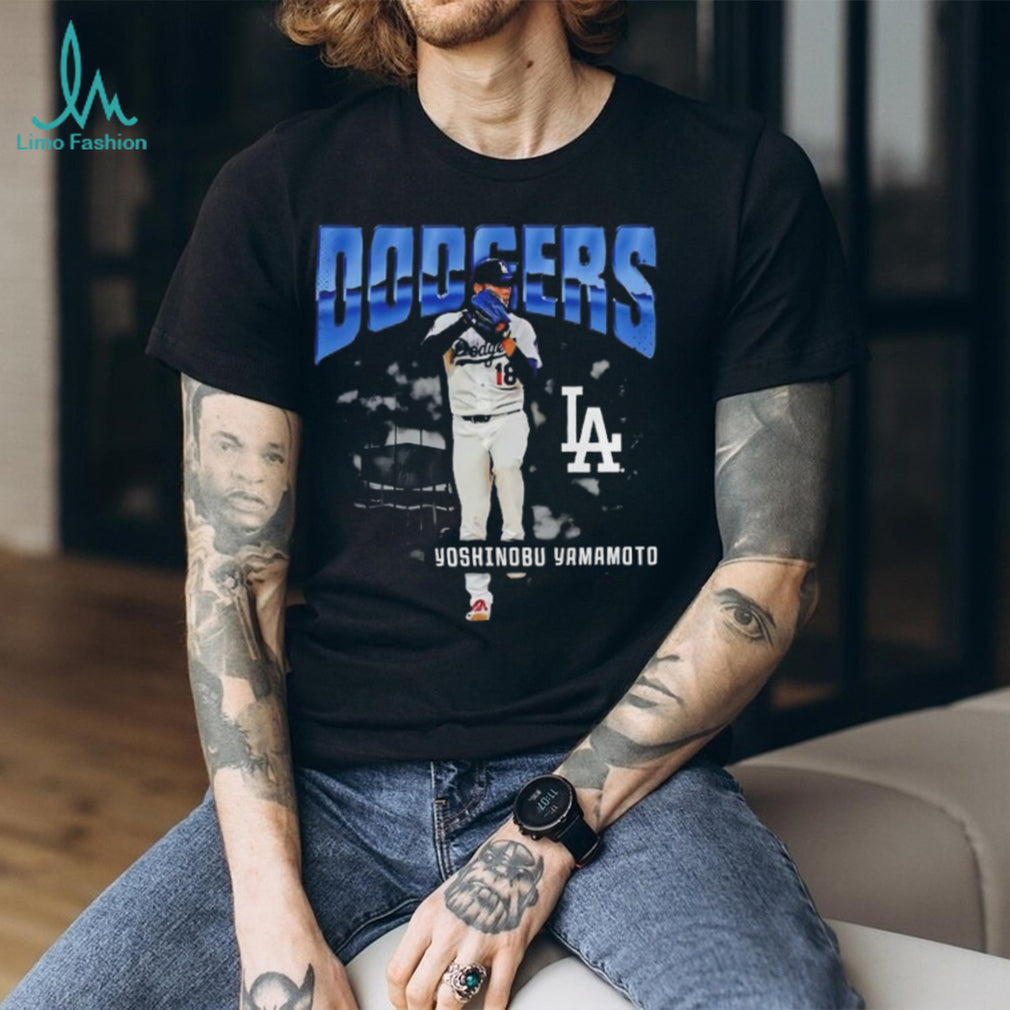 Yoshinobu Yamamoto Los Angeles Dodgers enlarged player shirt
