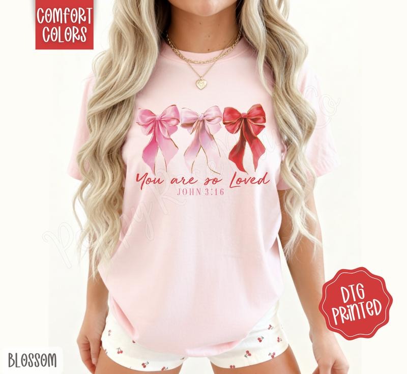 You Are So Loved Shirt Comfort Colors, Trendy Women's Valentines Tshirt Hoodie, Sweatshirt | PodTeesHub.com