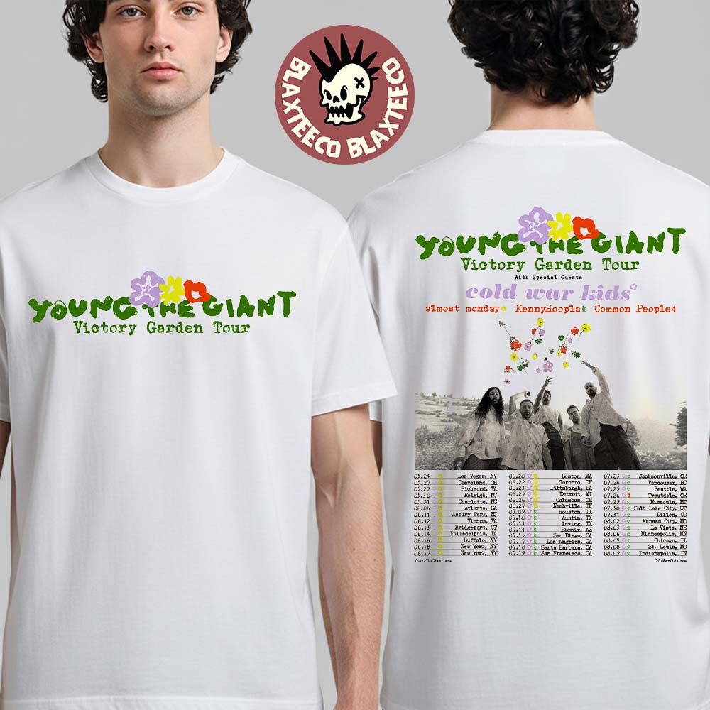 Young The Giant Victory Garden Tour 2026 North America Schedule Dates Two Sided T-Shirt