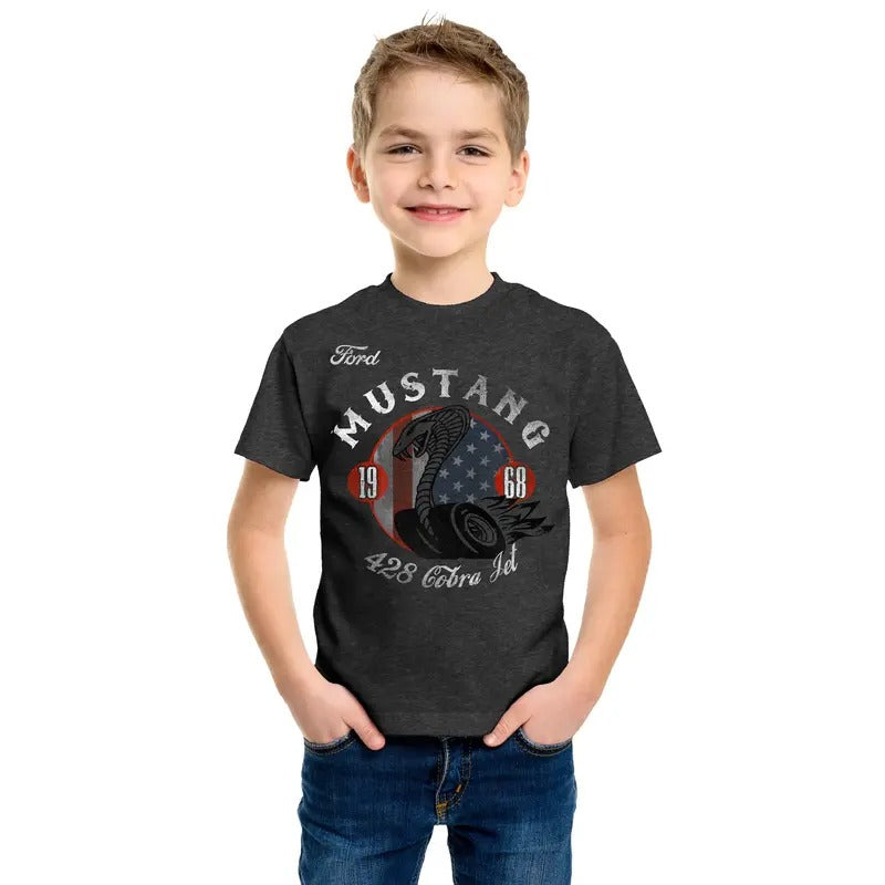 Youth Ford Mustang Cobra T-Shirt- Gray Hoodie, Sweatshirt | PodTeesHub.com