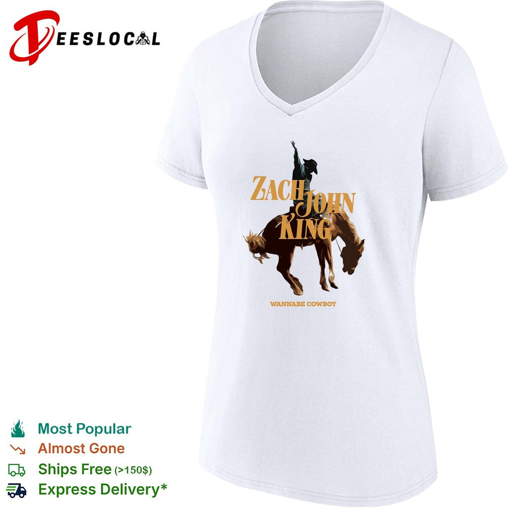 Zach John King wannabe cowboy bronco riding horse shirt