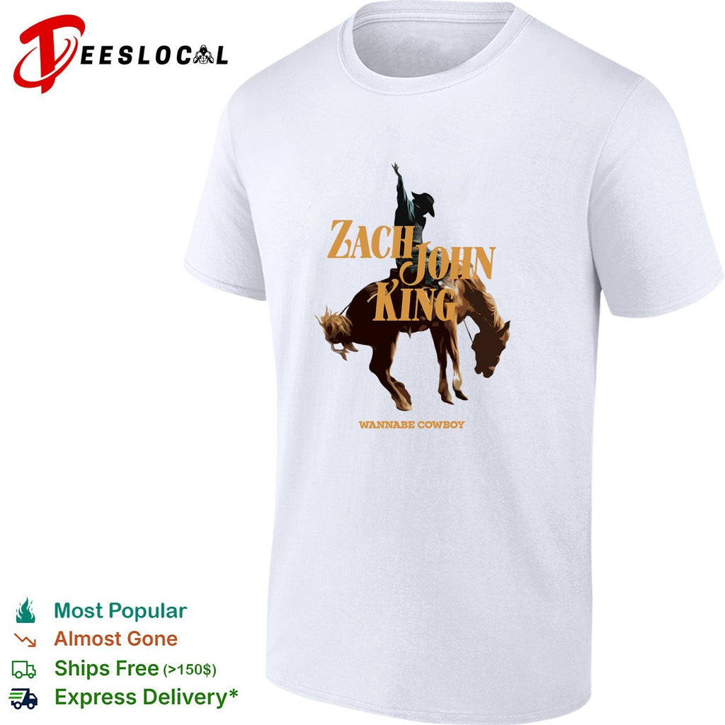 Zach John King wannabe cowboy bronco riding horse shirt