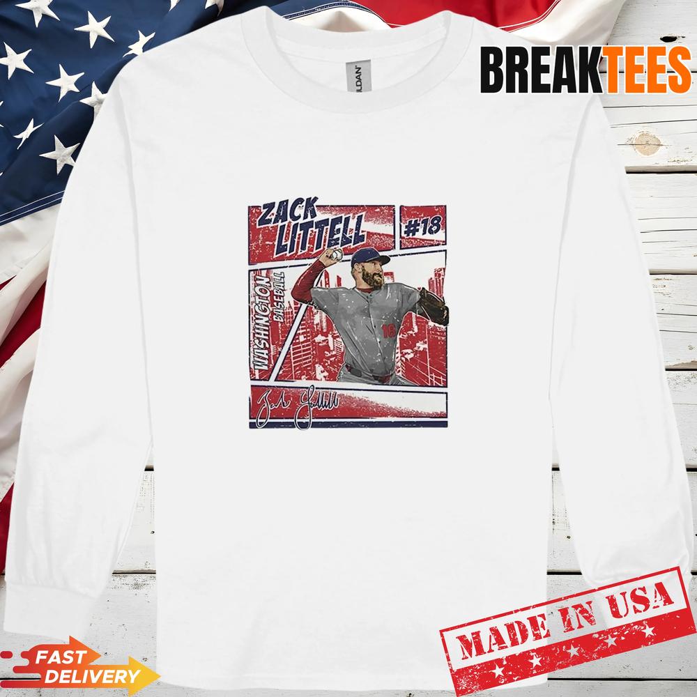 Zack Littell Washington Nationals MLB Signature Caricature T-Shirt