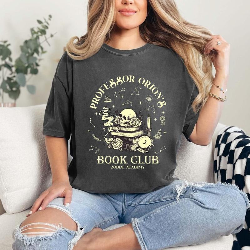 Zodiac Academy Shirt, Professor Orion Book Club Tee, Fantasy Reader Comfort Colors, Book Lover Gift for Her, Bookworm...