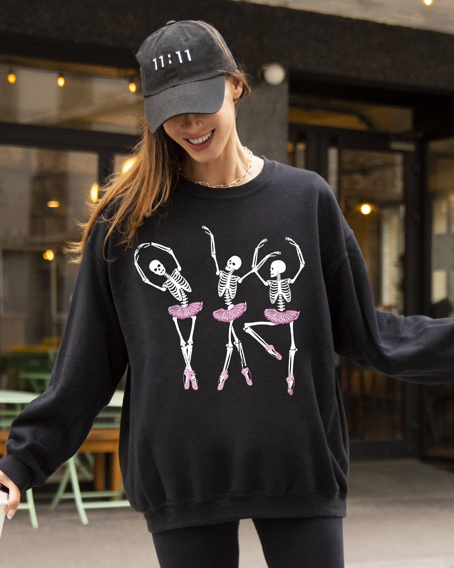 Dancing Skeleton Ladies, Ghost, Funny, Halloween Sweatshirt T-Shirts, Hoodie | PodTeesHub.com