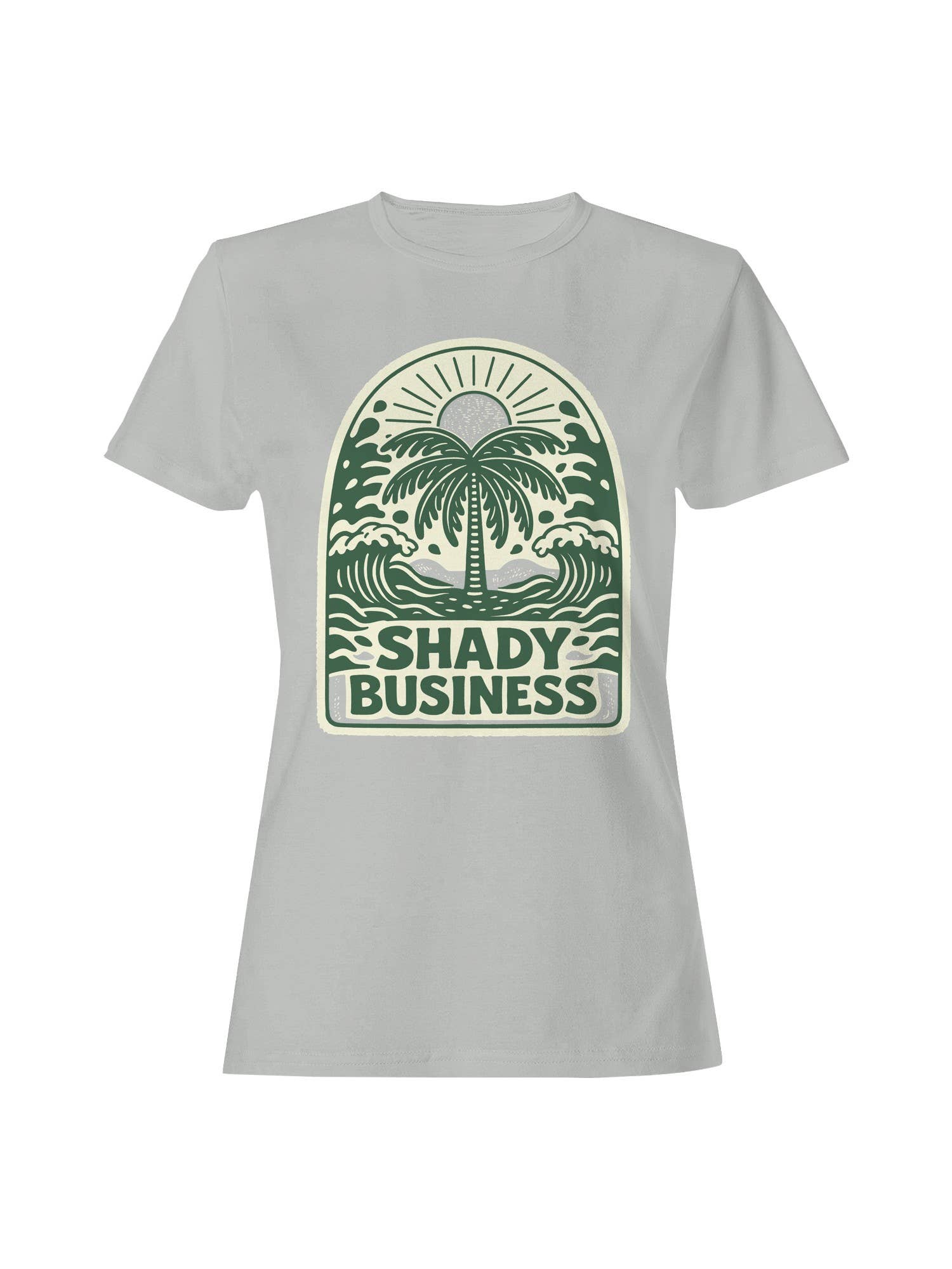 Tropical "Shady Business" Art Women's T-Shirt Hoodie, Sweatshirt | PodTeesHub.com
