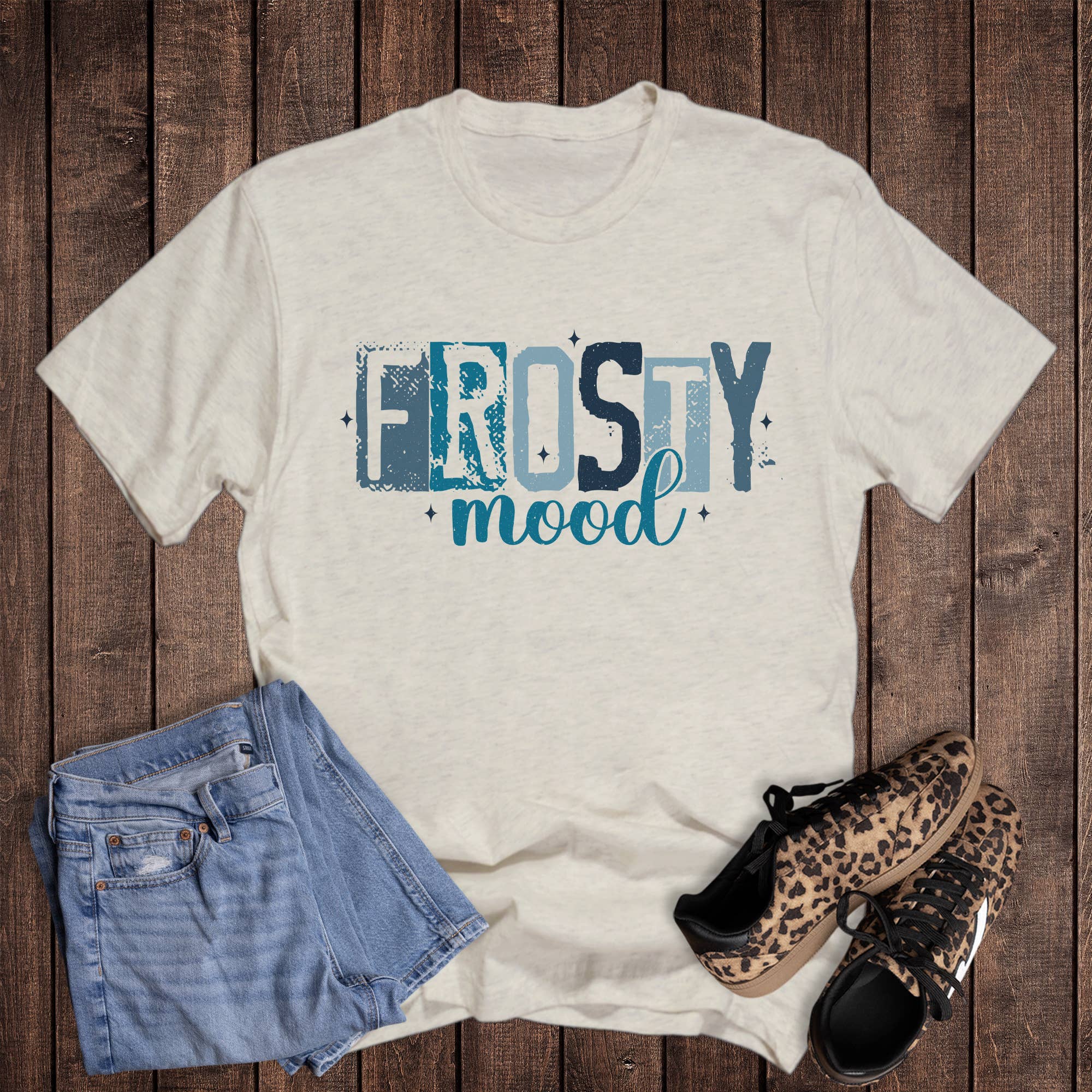 Winter Funny Frosty Mood Graphic Tee Hoodie, Sweatshirt | PodTeesHub.com