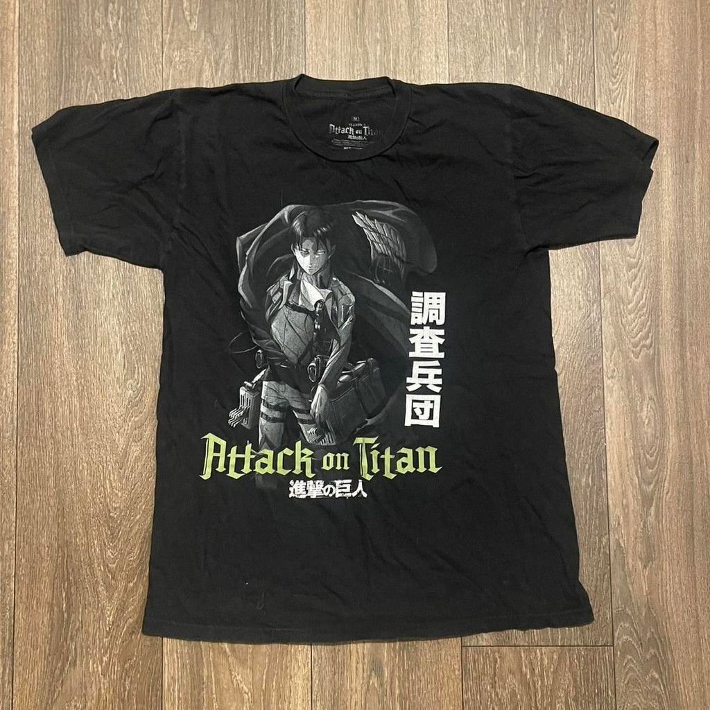 Other Black Attack On Titan Levi Cotton Tee Size M Hoodie, Sweatshirt | PodTeesHub.com
