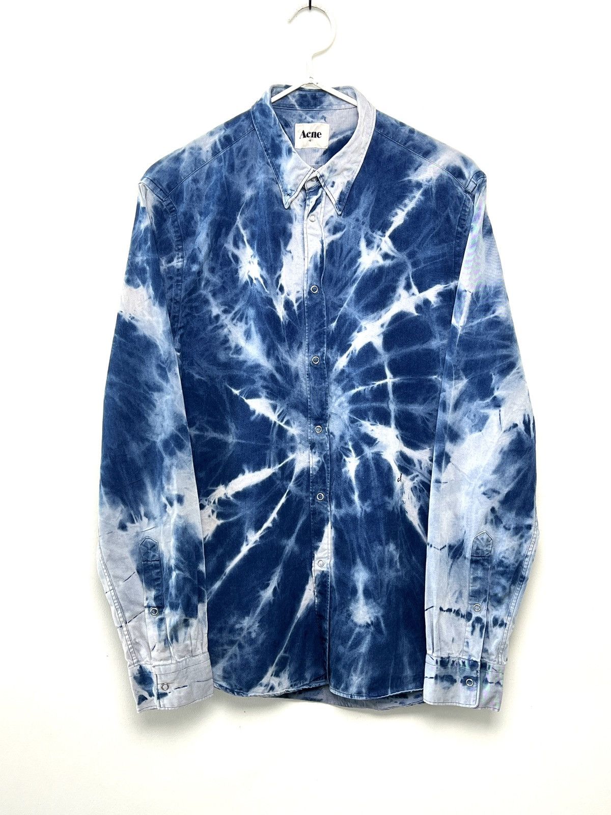 Studios Acne Y2k Vintage Shirt 1 1 Bleached Tie Dye Hoodie, Sweatshirt | PodTeesHub.com