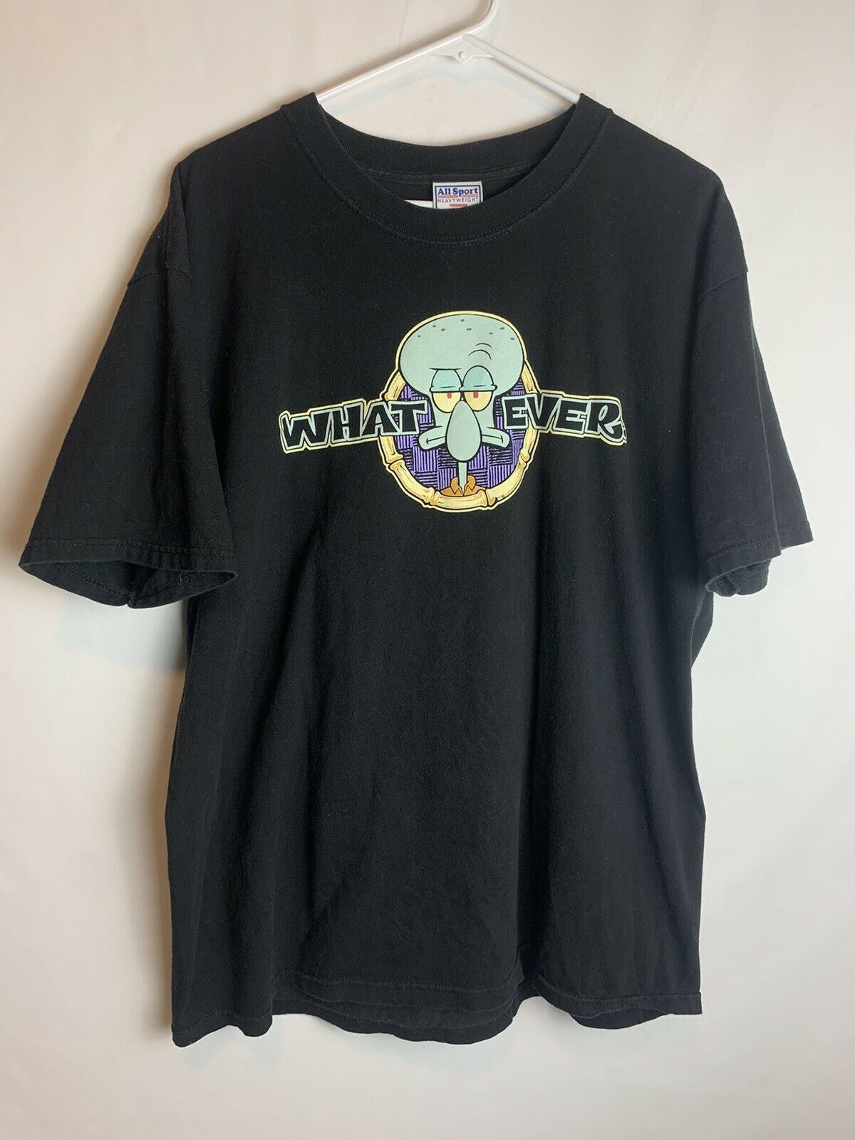 Other Allsport Spongebob Squidward Whatever Black T Shirt Hoodie, Sweatshirt | PodTeesHub.com