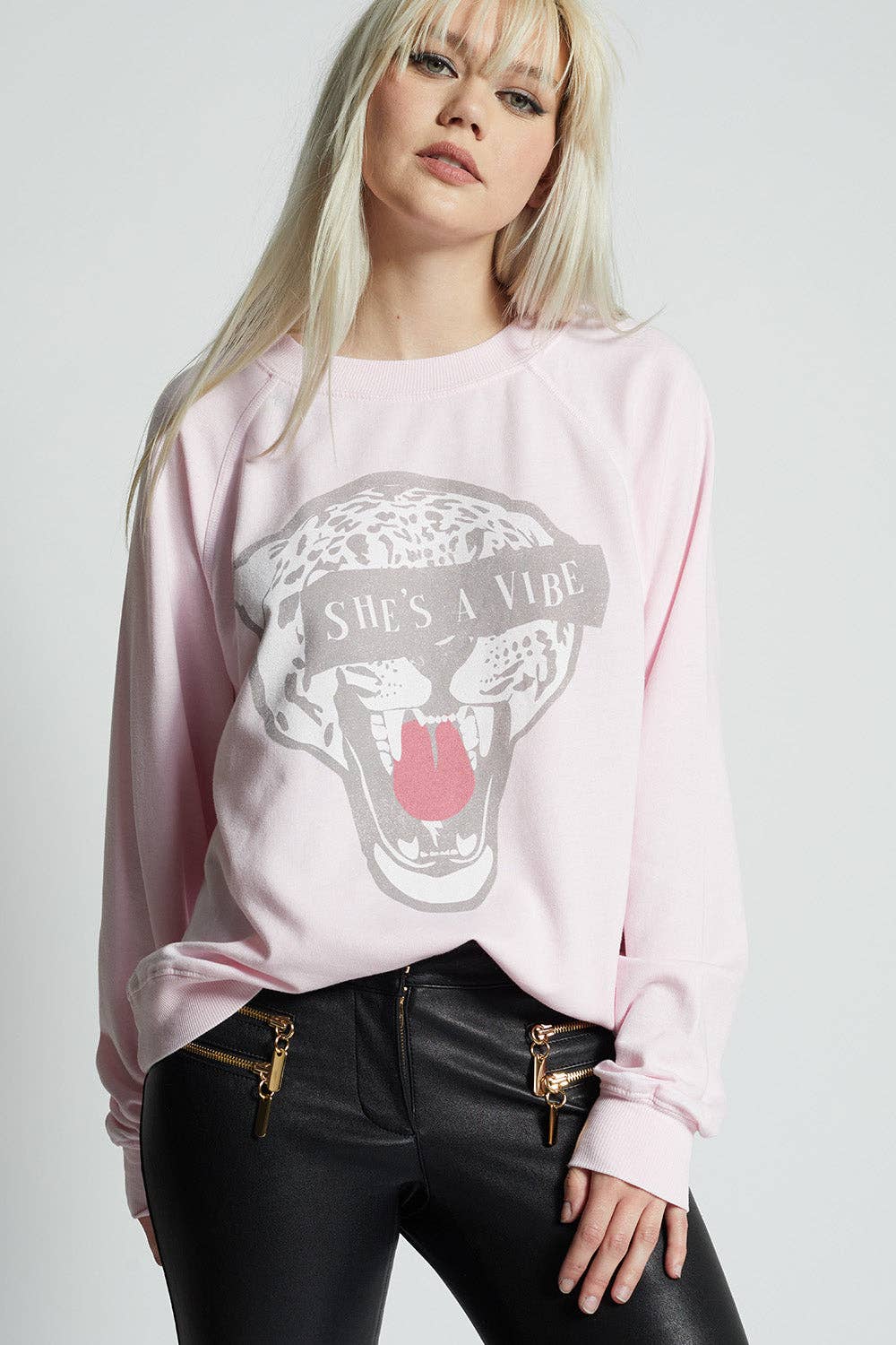 1030 Cheetah She Is A Vibe Long Sleeve Sweater T-Shirts, Hoodie, Sweatshirt | PodTeesHub.com