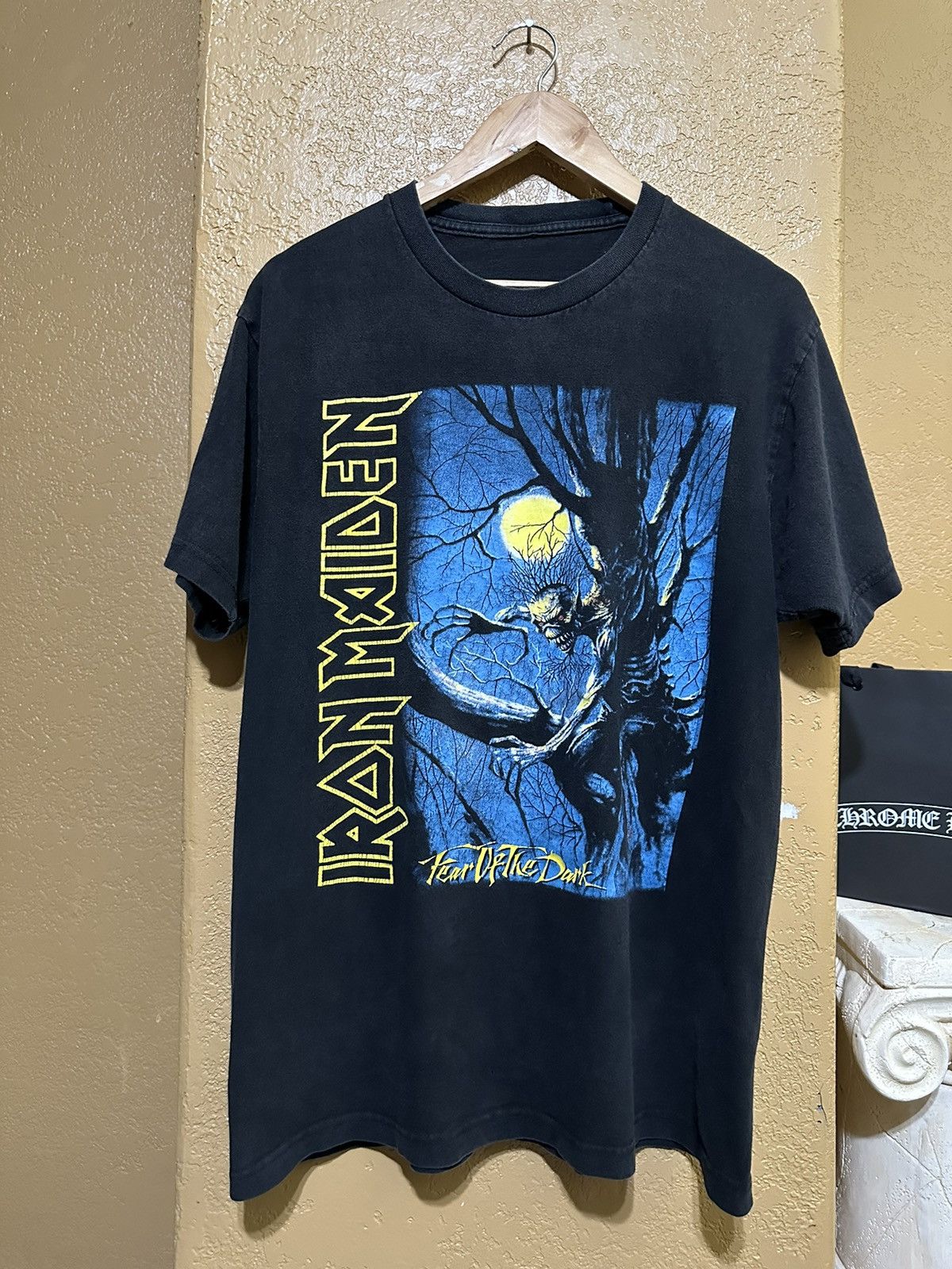 Maiden Vintage Iron Maiden Fear Of The Dark T Shirt Large Metal Hoodie, Sweatshirt | PodTeesHub.com