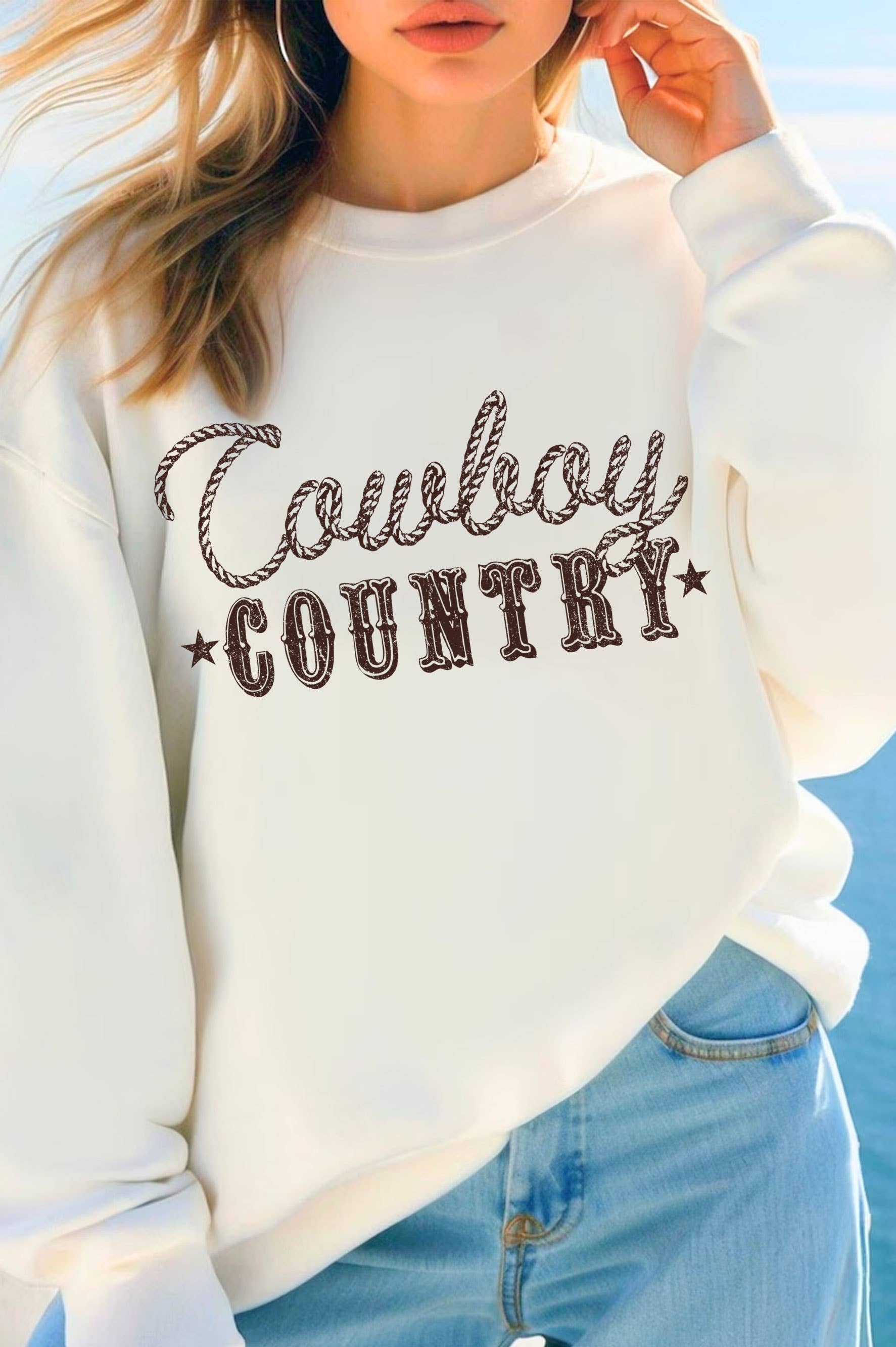 Cowboy Country Graphic Brushed Sweatshirt T-Shirts, Hoodie | PodTeesHub.com