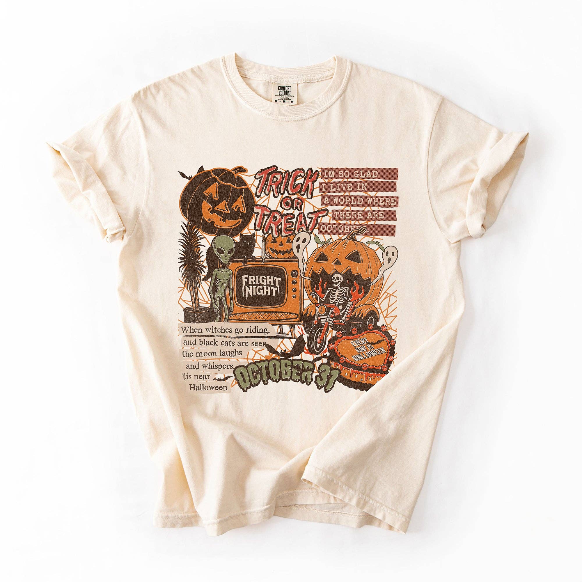 Vintage Halloween October 31 Distressed, T-Shirt Hoodie, Sweatshirt | PodTeesHub.com