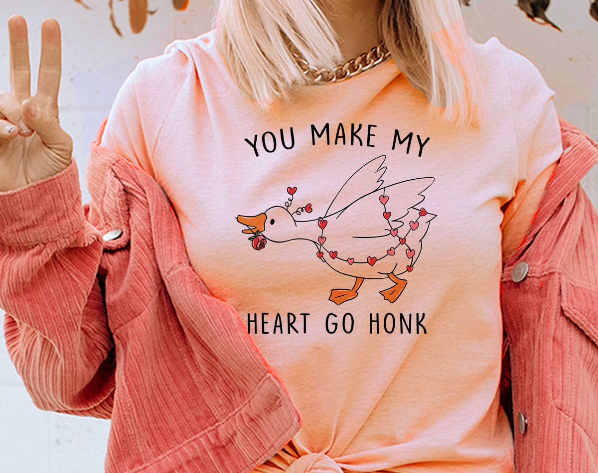 You Make My Heart Go Honk - Valentines Day T-Shirt Hoodie, Sweatshirt | PodTeesHub.com
