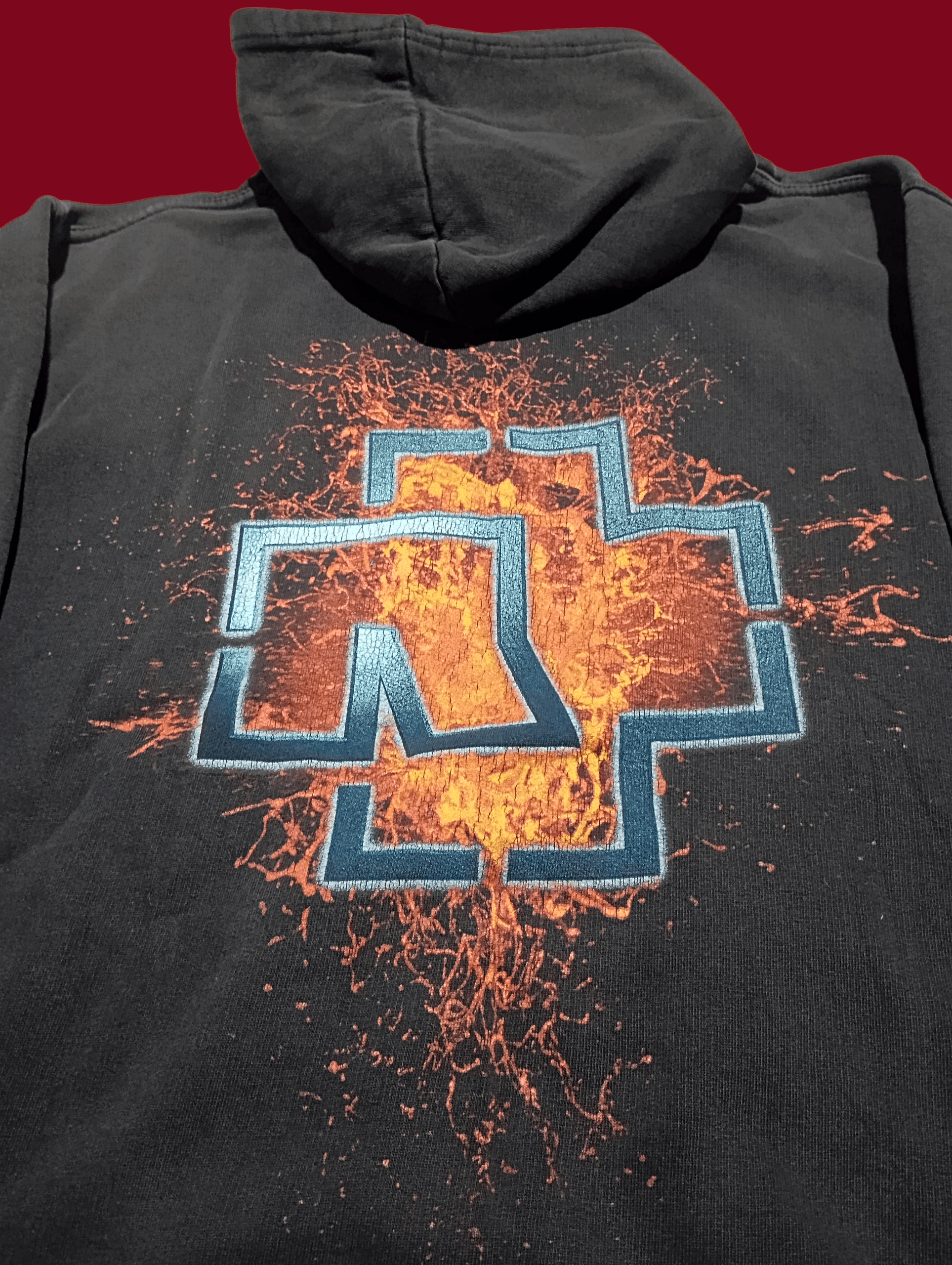 Band Tees Rammstein Faded Logo Hoodie Sweatshirt | PodTeesHub.com