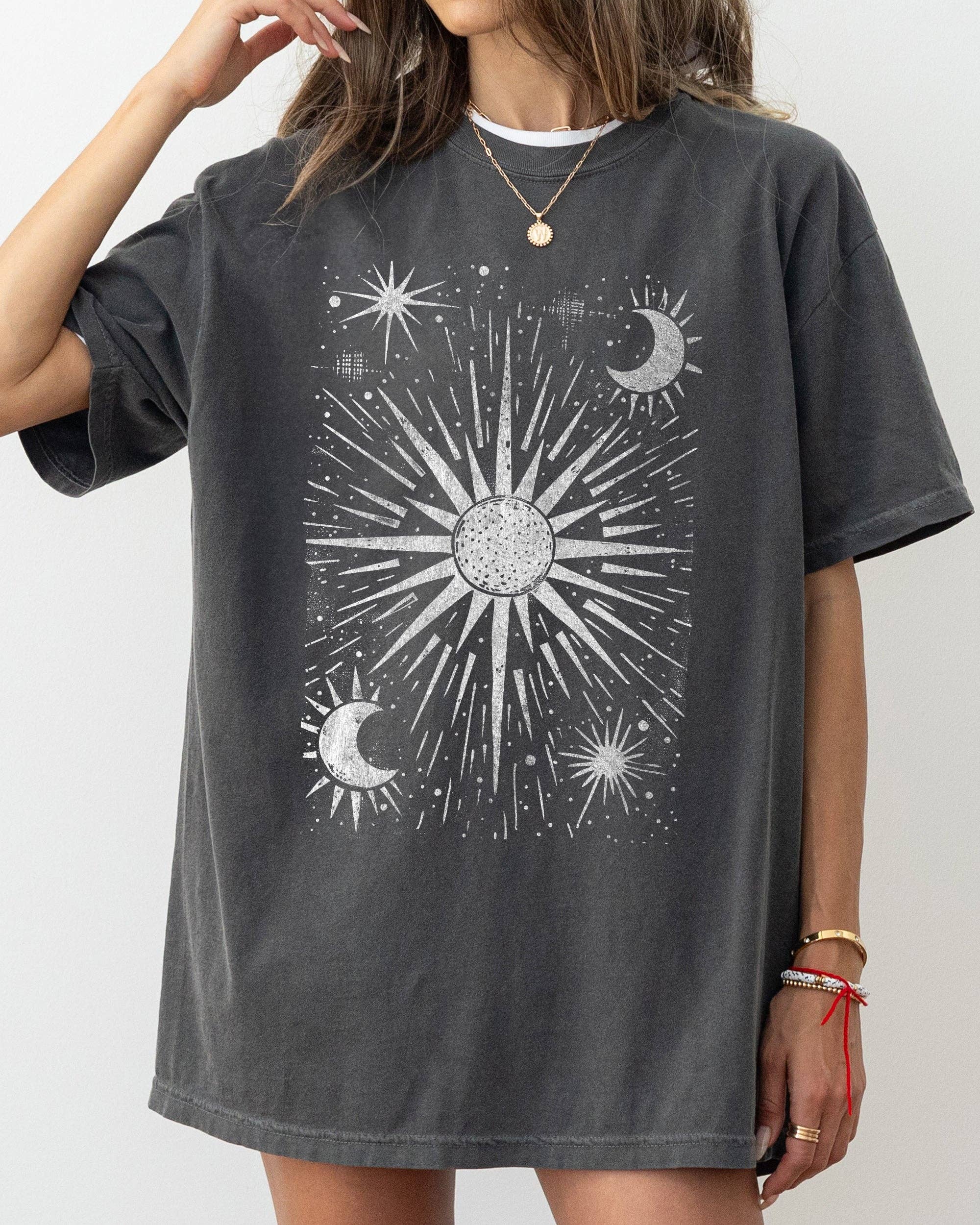 Celestial Stars, Moon, Mystical, Space Shirt Hoodie, Sweatshirt | PodTeesHub.com
