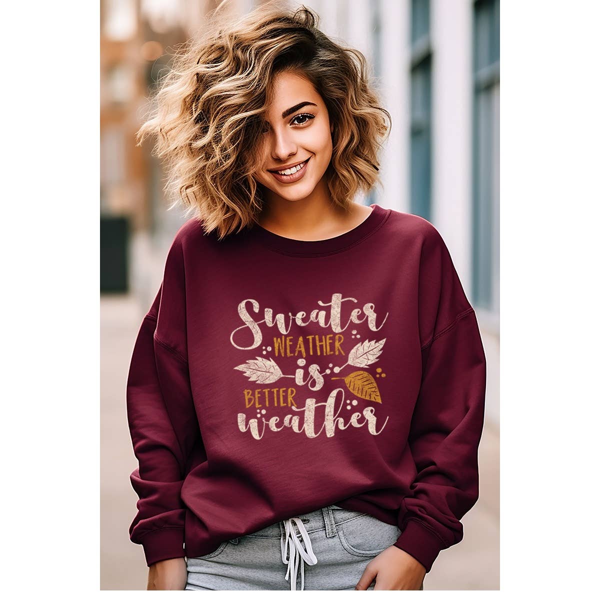 Sweater Weather   Vintage Graphic Oversizes Sweatshirts T-Shirts, Hoodie | PodTeesHub.com