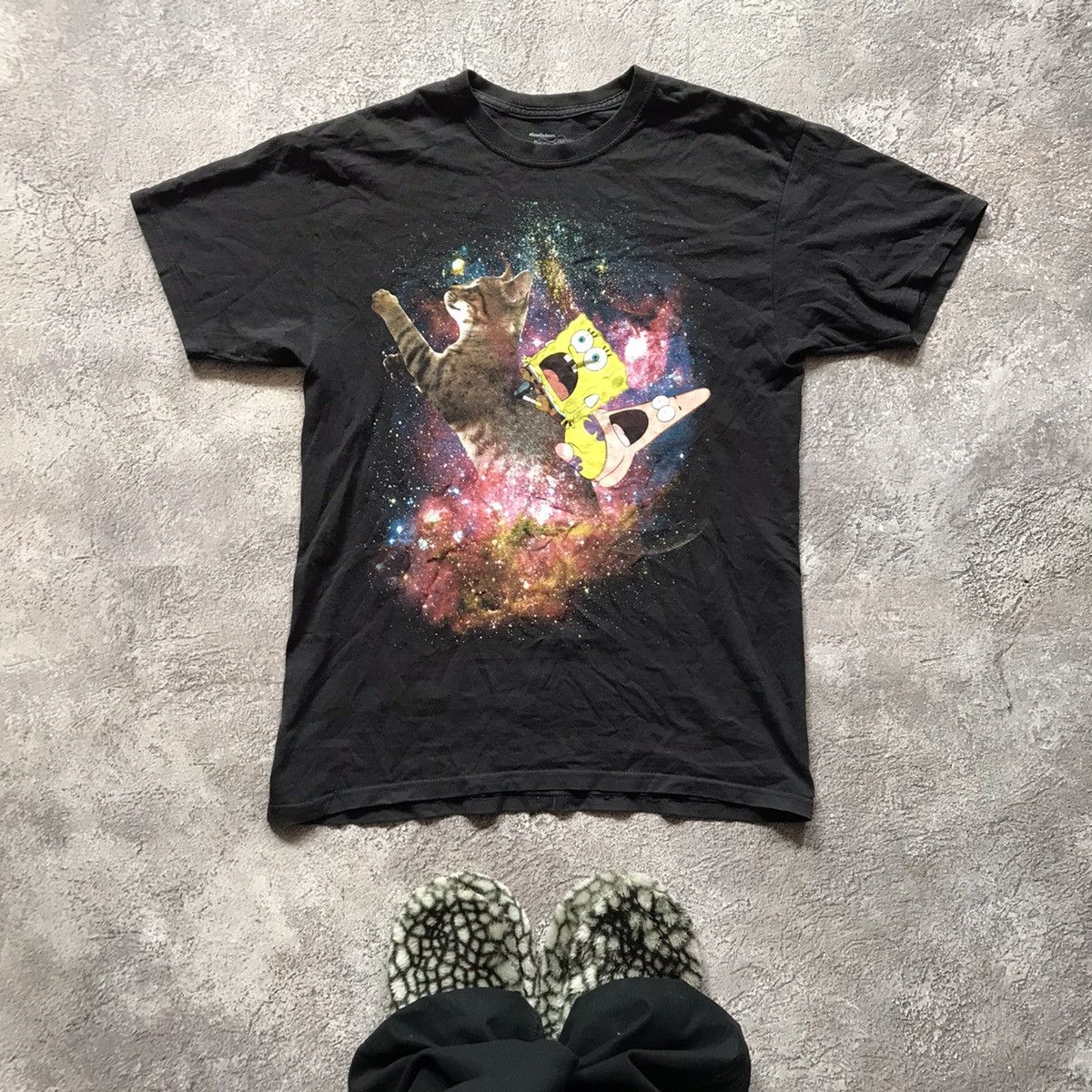 Vintage Adult Funny Tee Sponge Bob Patrik Cat Space Y2k Hoodie, Sweatshirt | PodTeesHub.com