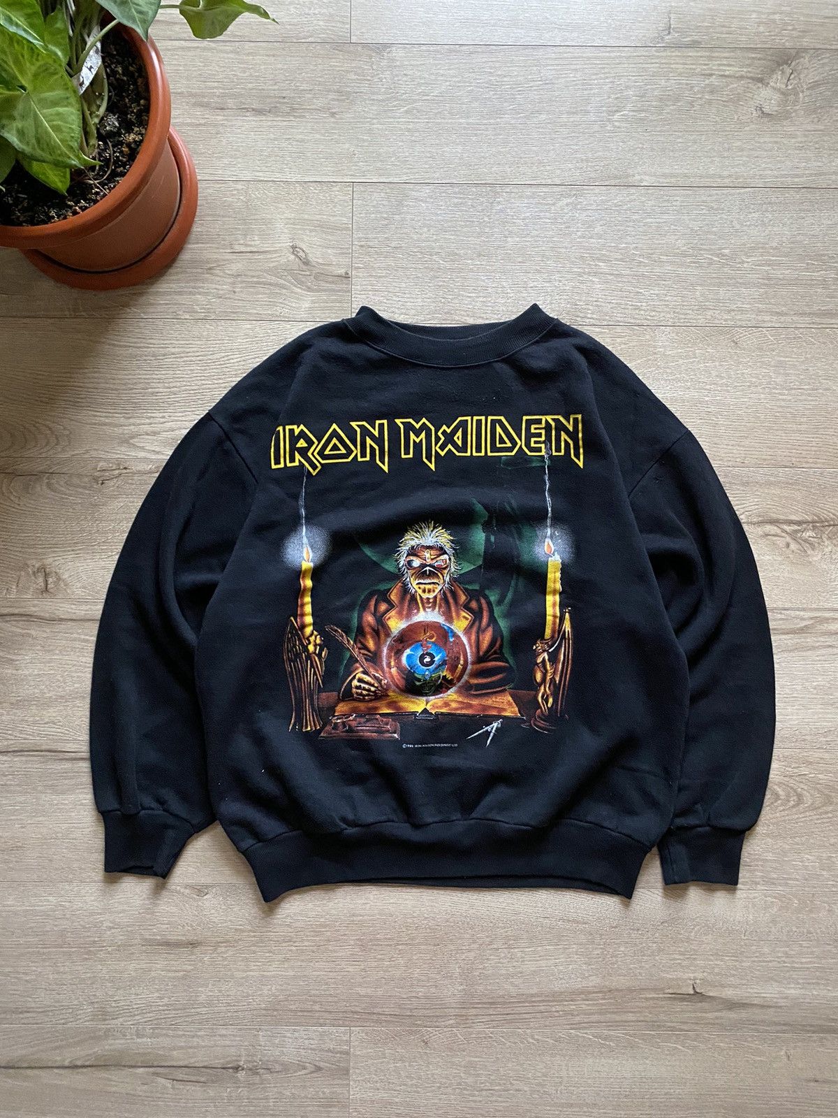 Vintage 1988 Iron Maiden Seventh Son World Tour Crewneck T-Shirts, Hoodie, Sweatshirt | PodTeesHub.com