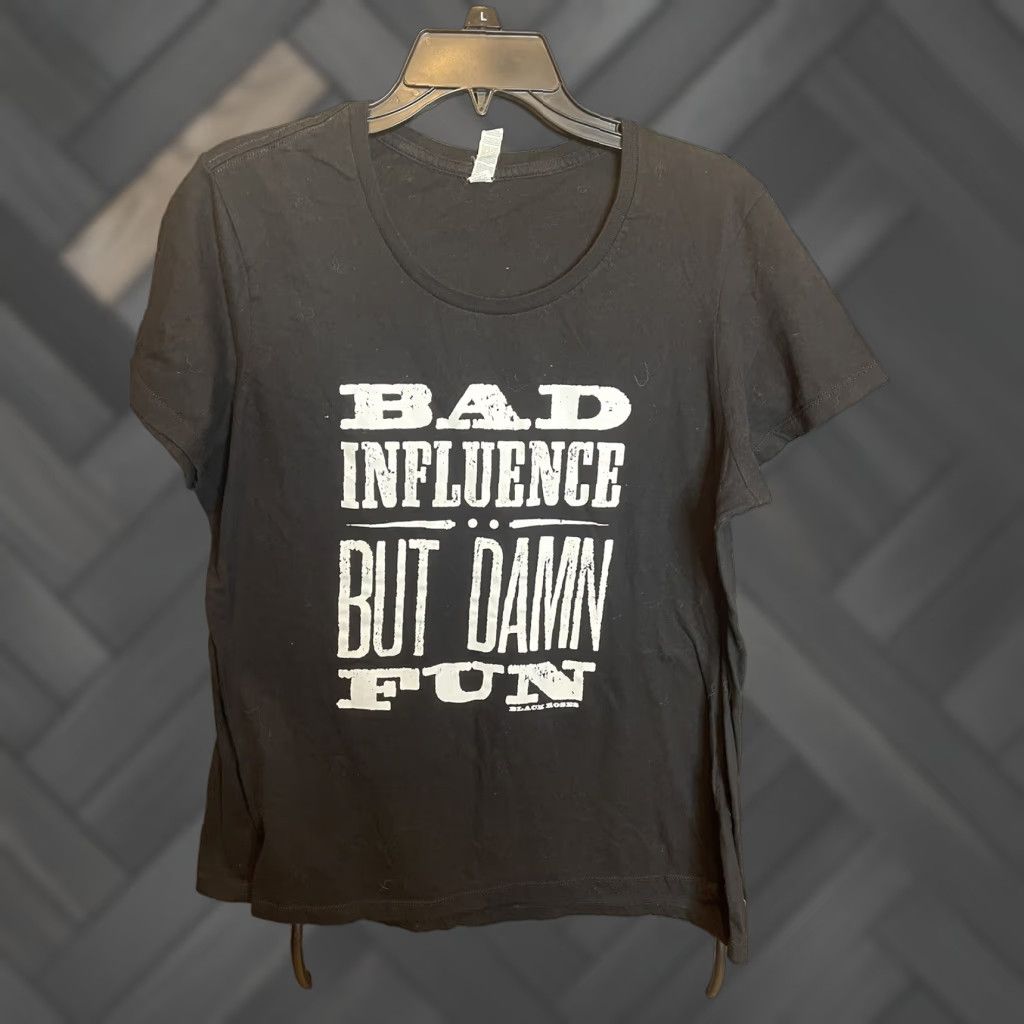 Vintage Bad Influence But Damn Fun Funny Saying Statement Humor Joke T_shirt 2xl T-Shirts, Hoodie, Sweatshirt
