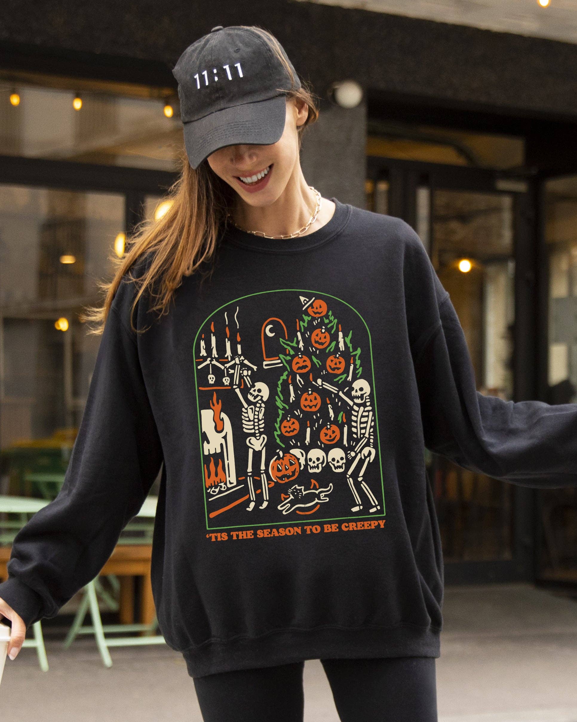 Tis the Season To Be Creepy, Skeleton, Halloween Sweatshirt T-Shirts, Hoodie | PodTeesHub.com