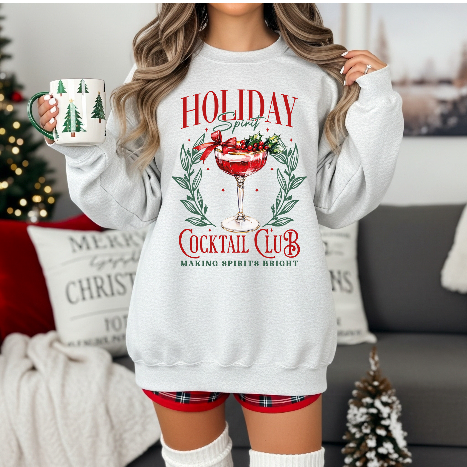 Holiday Cocktail Club Sweater T-Shirts, Hoodie, Sweatshirt | PodTeesHub.com