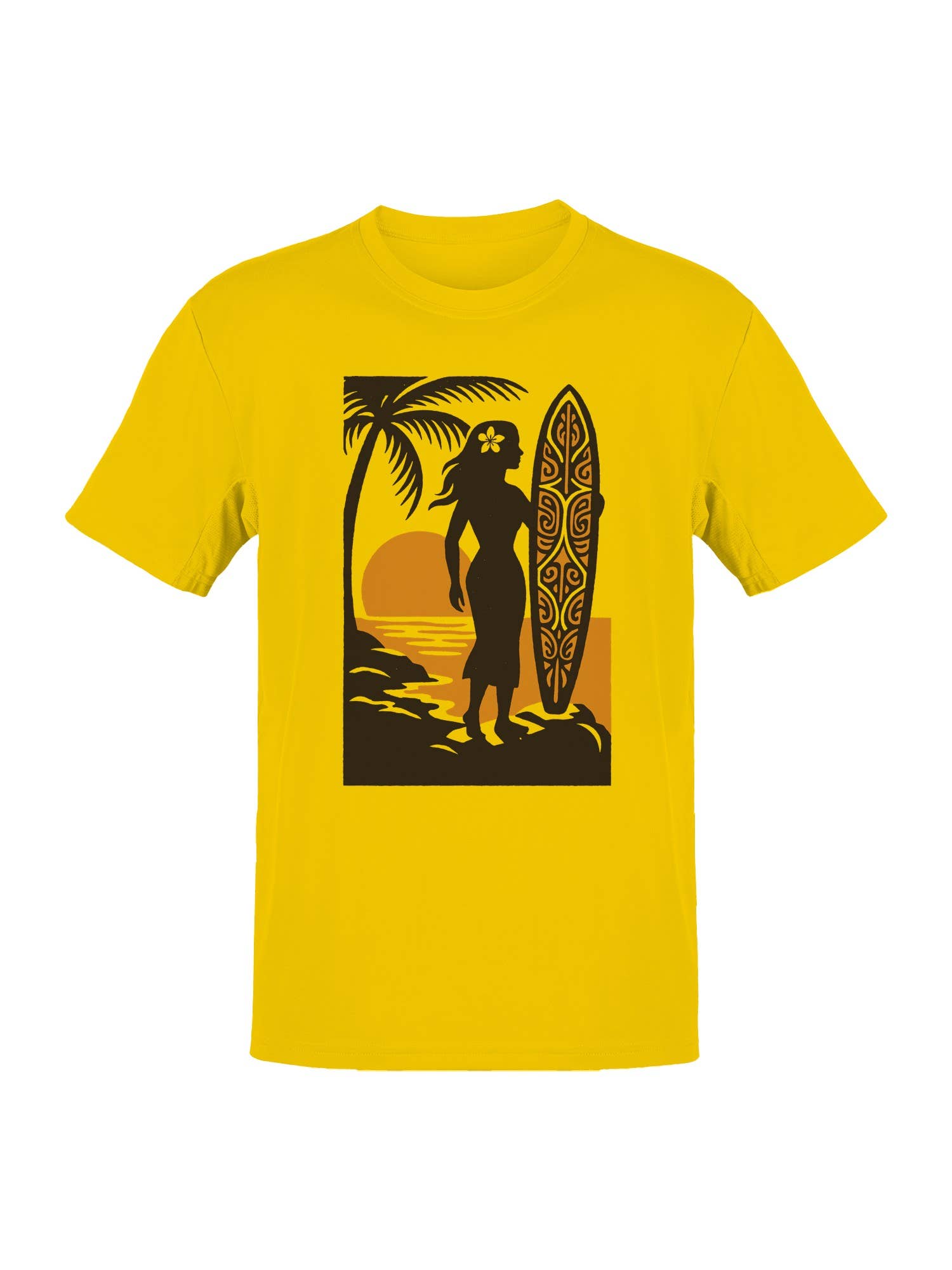 Tropical Sunset Surfer Art Men's T-Shirt Hoodie, Sweatshirt | PodTeesHub.com