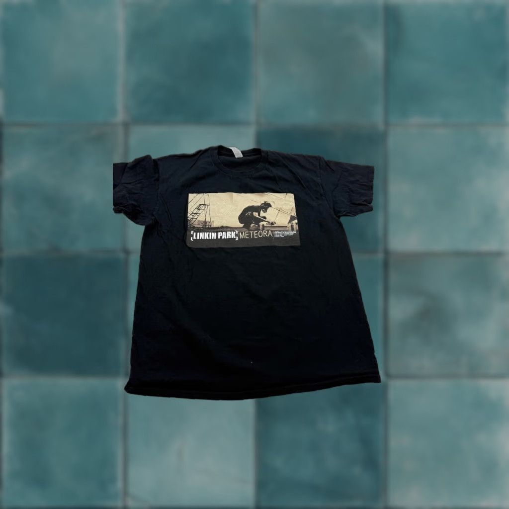 Gildan Linkin Park Meteora Shirt Large Band Album Tracklist Gildan T-Shirts, Hoodie, Sweatshirt