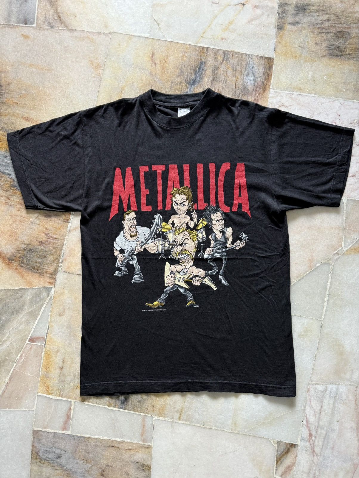Metallica X Vintage Vintage 1996 Metalicca Under License To Giant T-Shirts, Hoodie, Sweatshirt | PodTeesHub.com