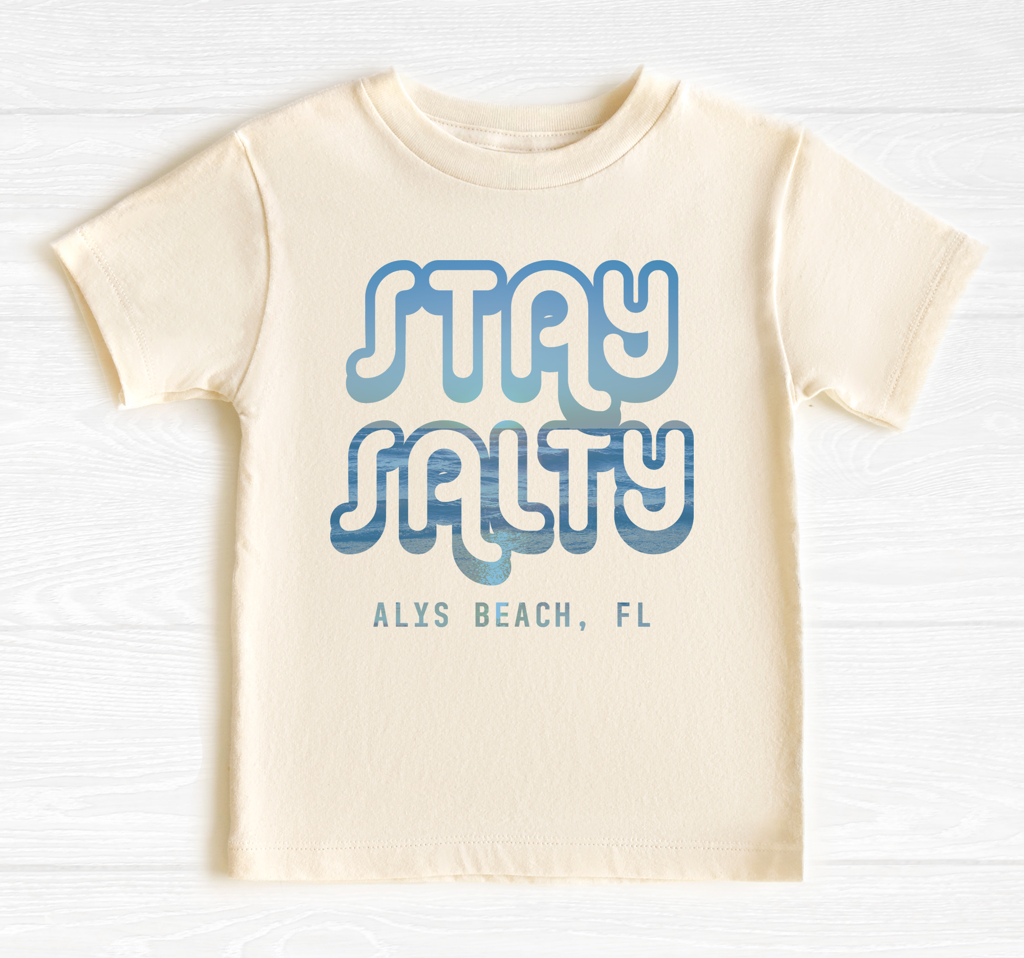 Stay Salty Custom Toddler Shirt, Beach Name Souvenir Hoodie, Sweatshirt | PodTeesHub.com