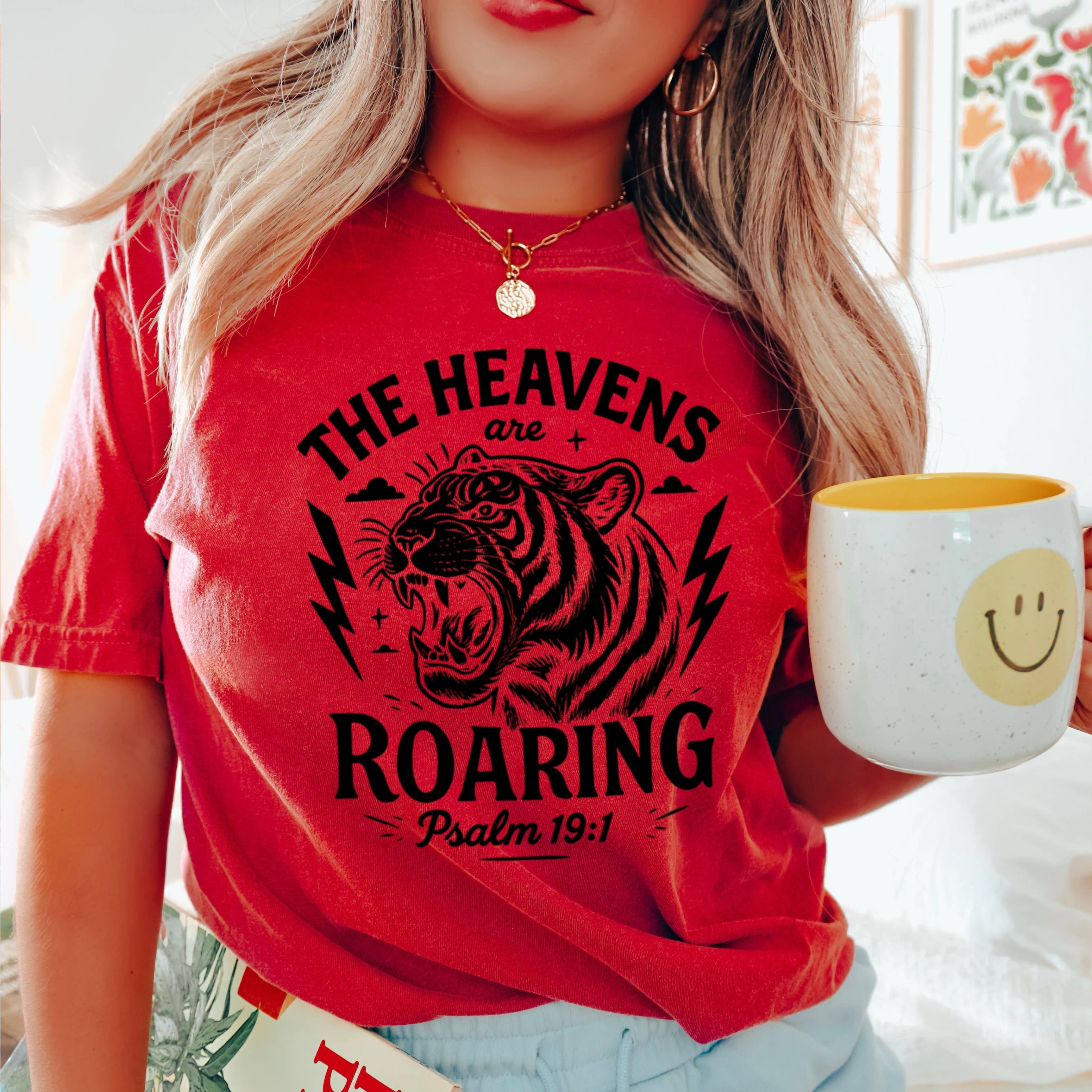 The Heavens Are Roaring  Christian T-Shirt | Comfort Color Hoodie, Sweatshirt | PodTeesHub.com