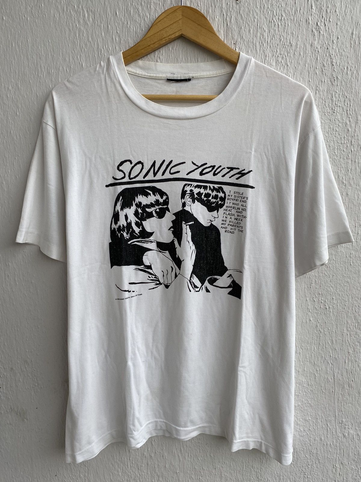 Band Tees Vintage Y2k Thrashed Sonic Youth Wall Of Fame T Shirt Hoodie, Sweatshirt | PodTeesHub.com