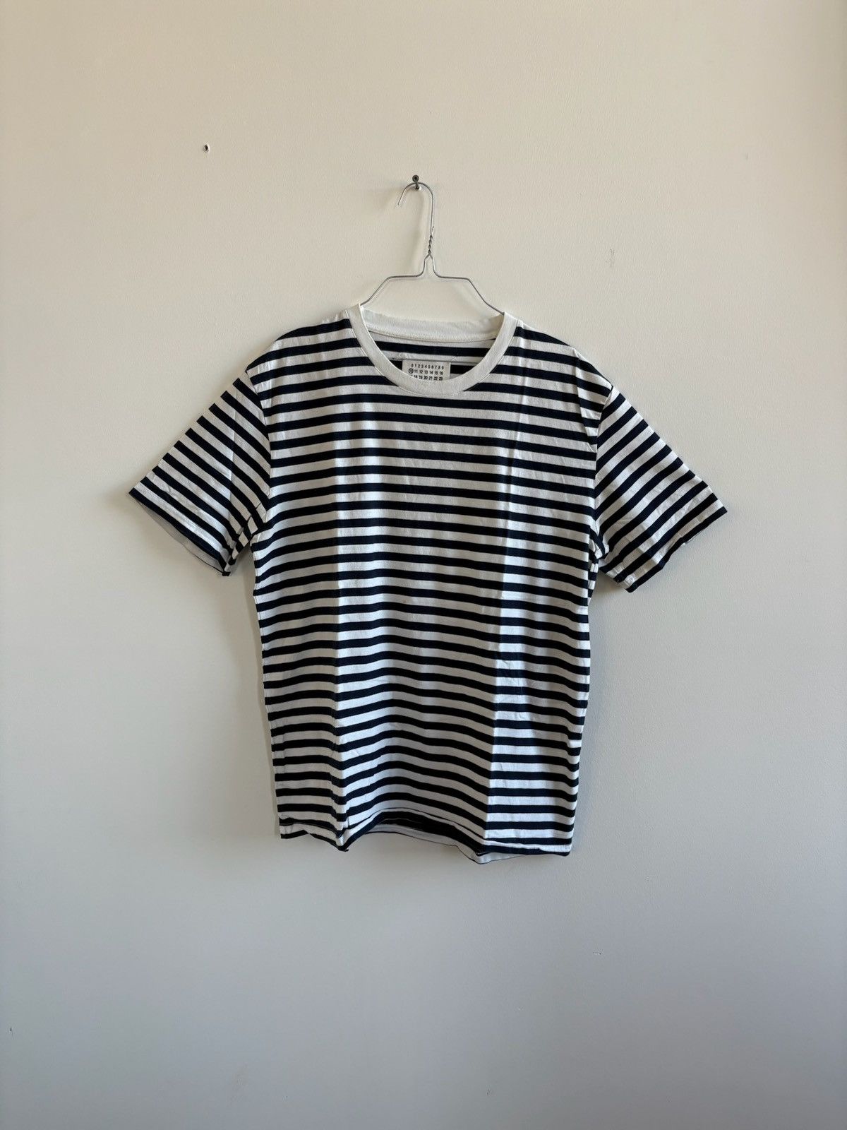 Maison Margiela Margiela T Shirt Navy And White Stripe Hoodie, Sweatshirt | PodTeesHub.com