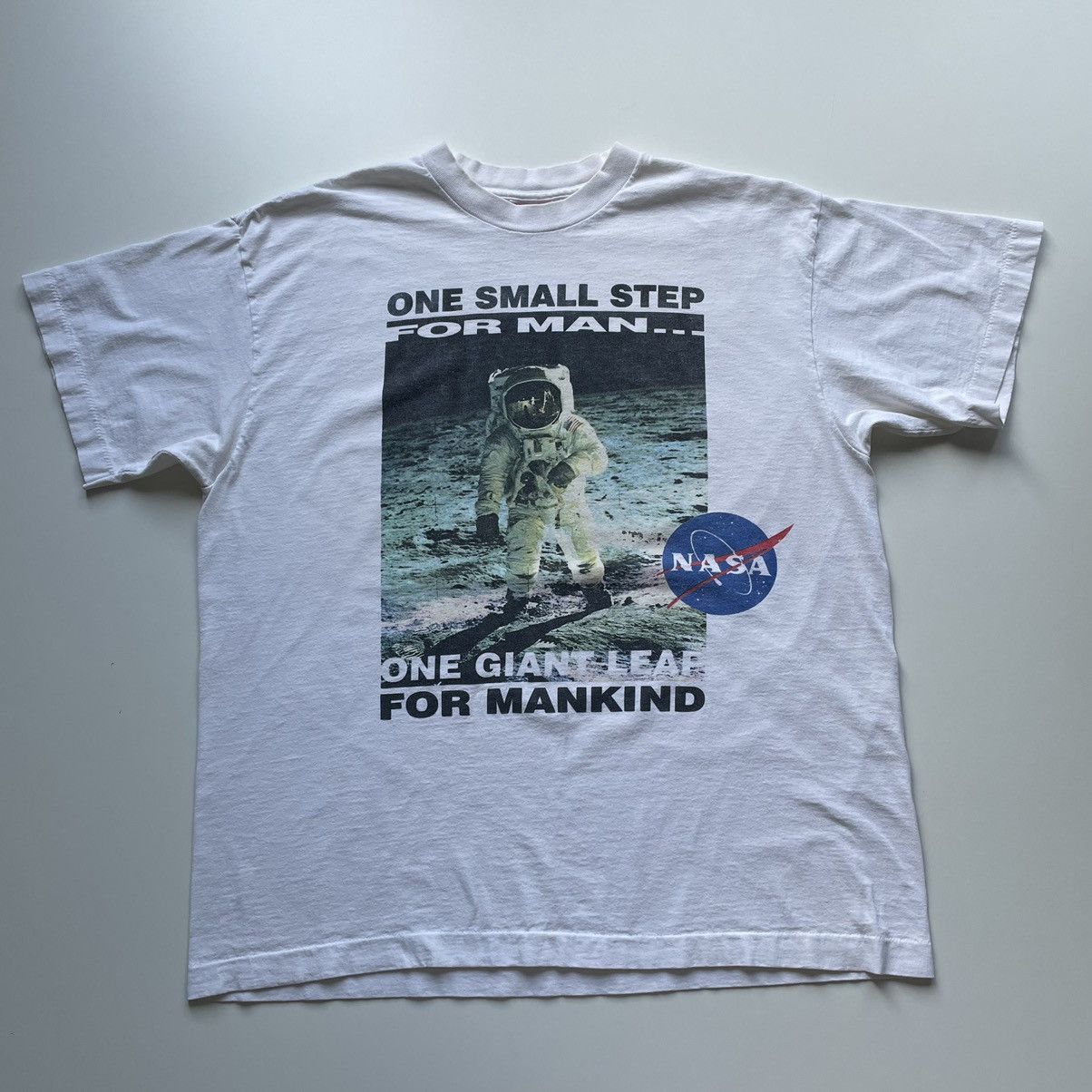 Vintage 90s Nasa Space Moon Landing Graphic T Shirt Rare Xl Hoodie, Sweatshirt | PodTeesHub.com