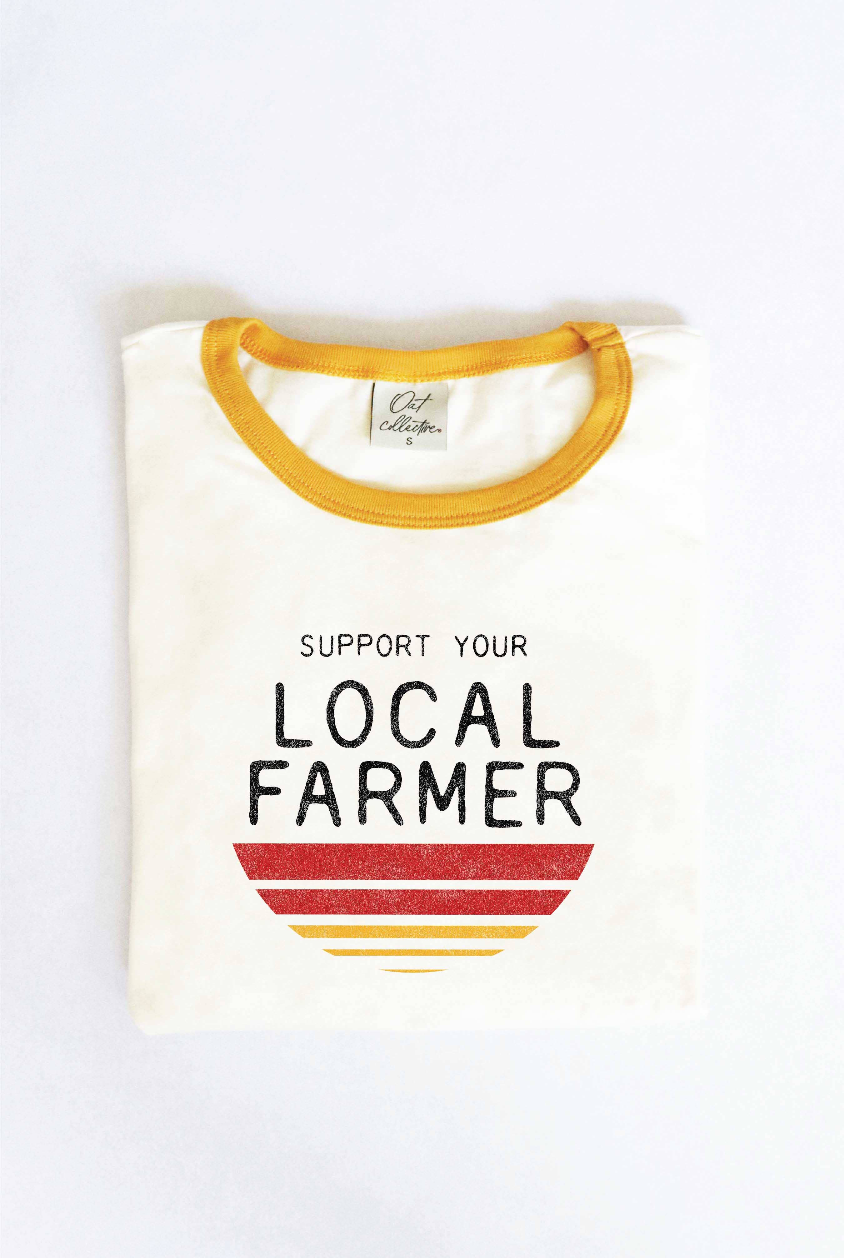 Support Your Local Farmers Ringer Graphic T-Shirt Hoodie, Sweatshirt | PodTeesHub.com