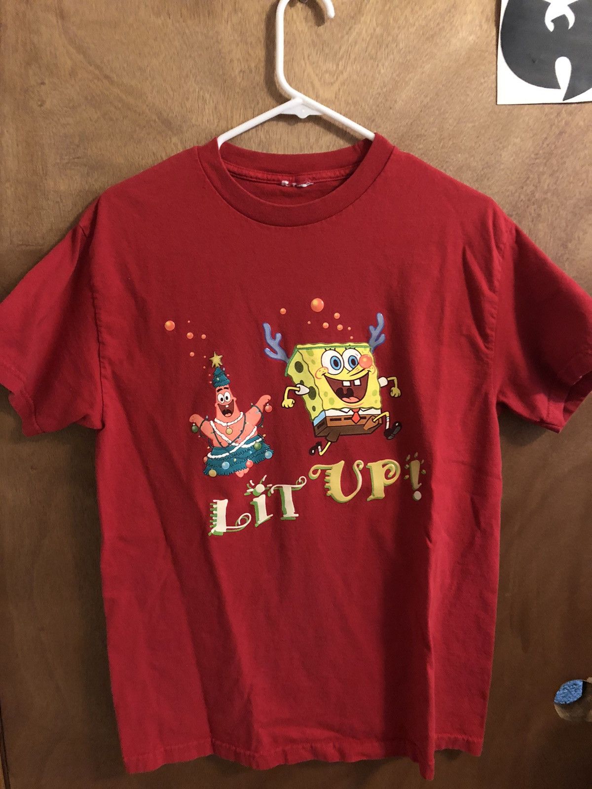 Vintage Lit Up Spongebob Gel Screenprint Rare T-Shirts, Hoodie, Sweatshirt