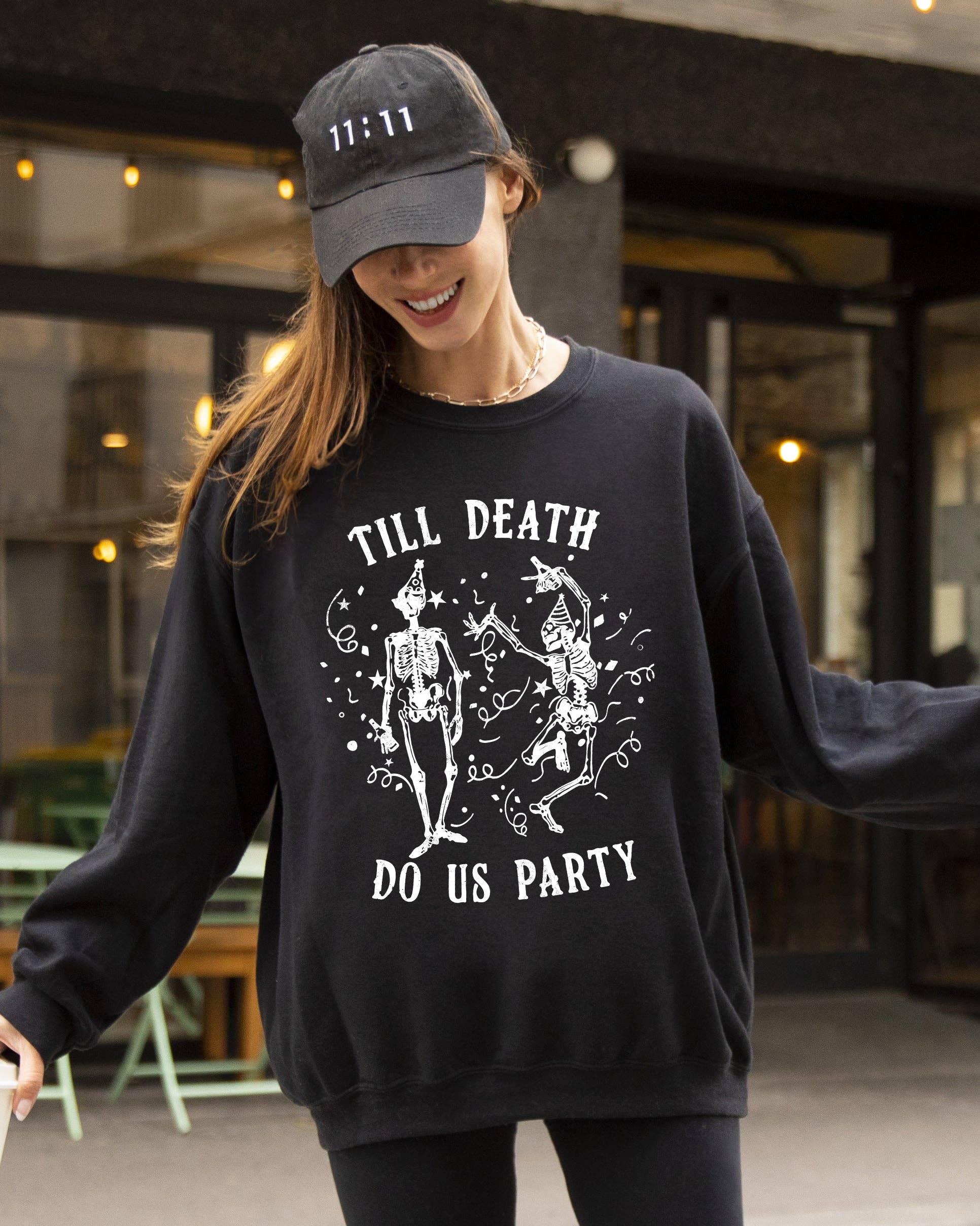 Till Death Do Us Party Dancing Skeleton Halloween Sweatshirt T-Shirts, Hoodie | PodTeesHub.com