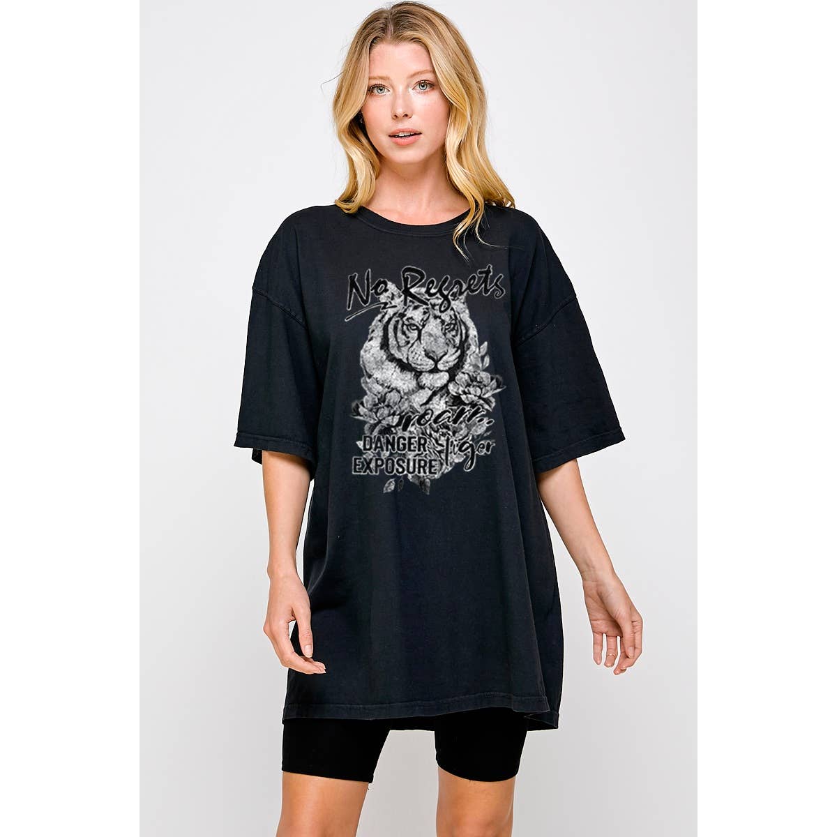 No Regrets Graphic Oversized Tee Hoodie, Sweatshirt | PodTeesHub.com