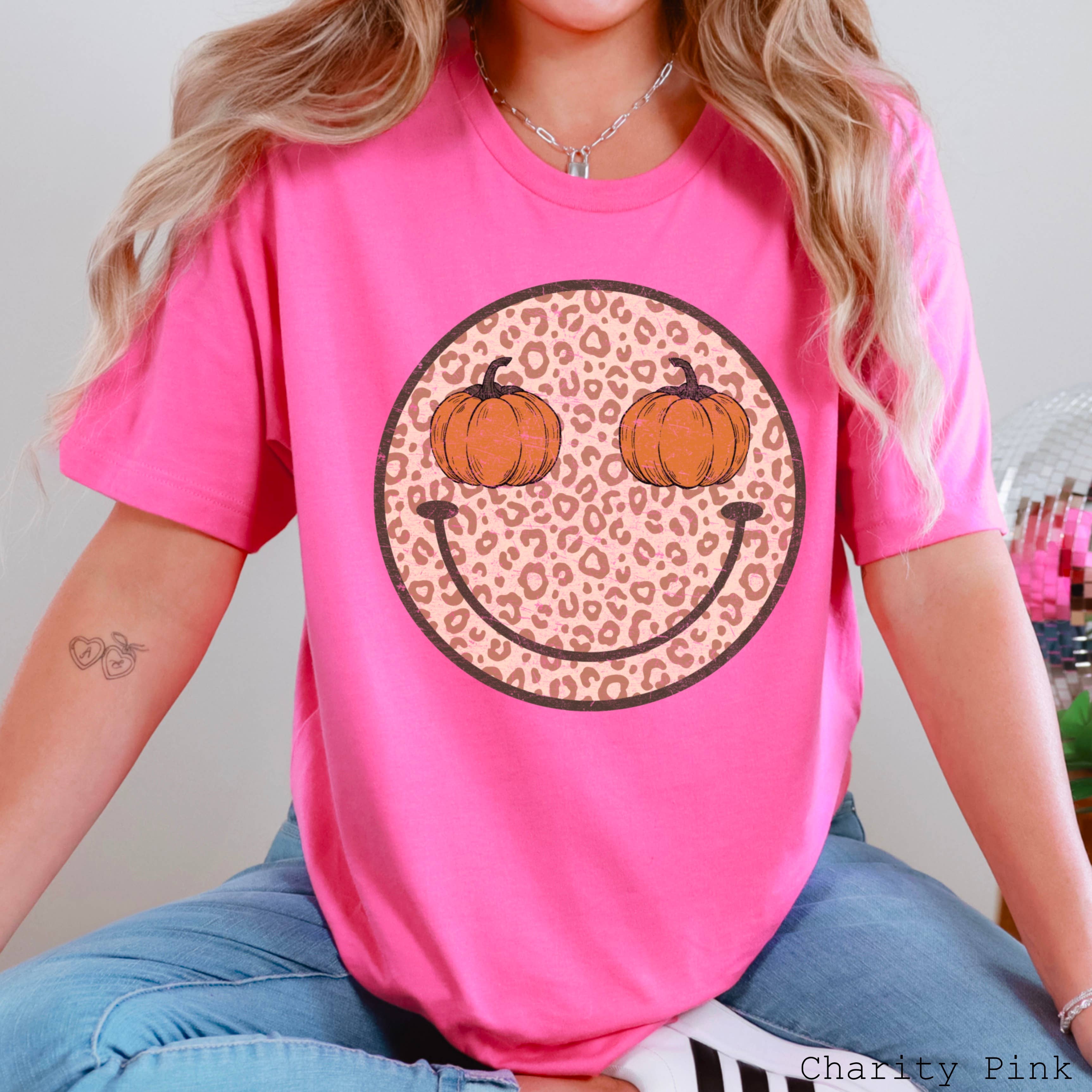 Leopard Pumpkin Fall 2025 Graphic Tee  | Bella Canvas Hoodie, Sweatshirt | PodTeesHub.com