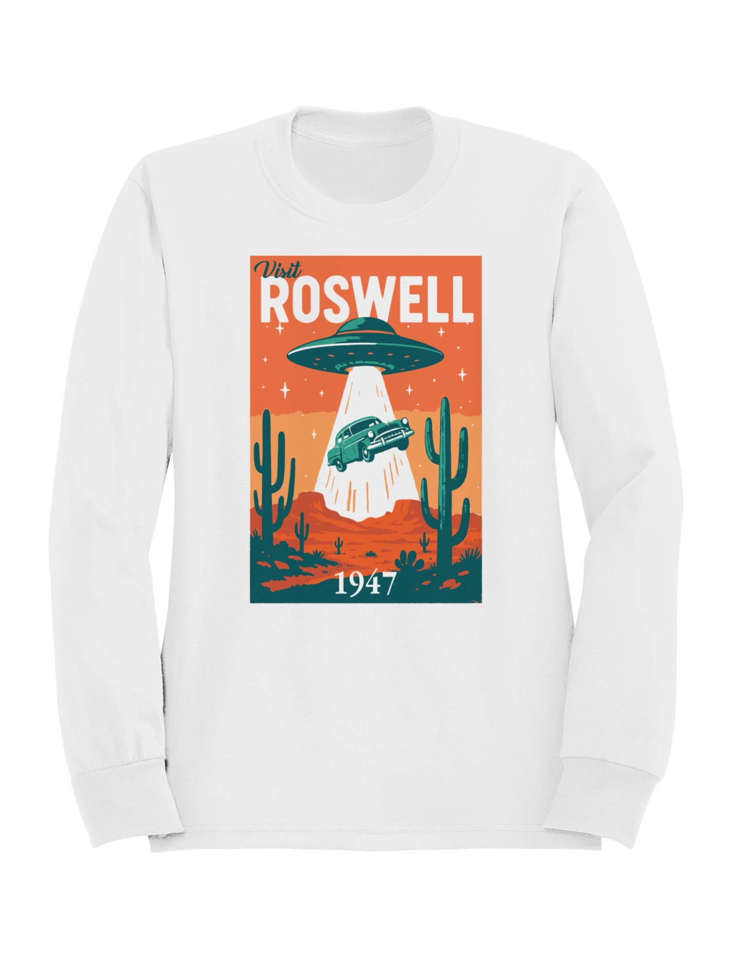 Roswell Ufo 1947 Retro Poster Women's Sweatshirt T-Shirts, Hoodie | PodTeesHub.com