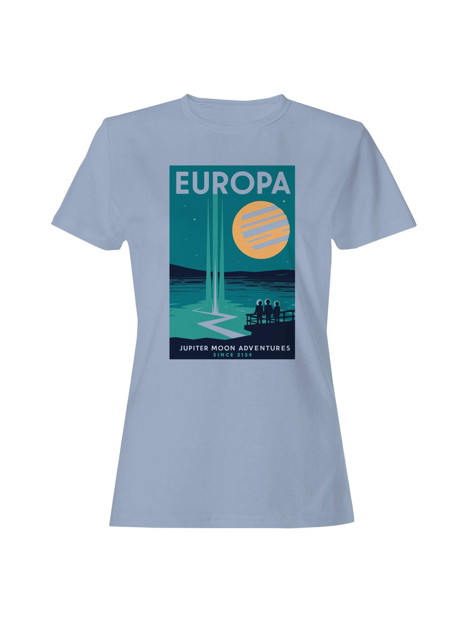 Europa Jupiter Moon Adventures Art Women's T-Shirt Hoodie, Sweatshirt | PodTeesHub.com