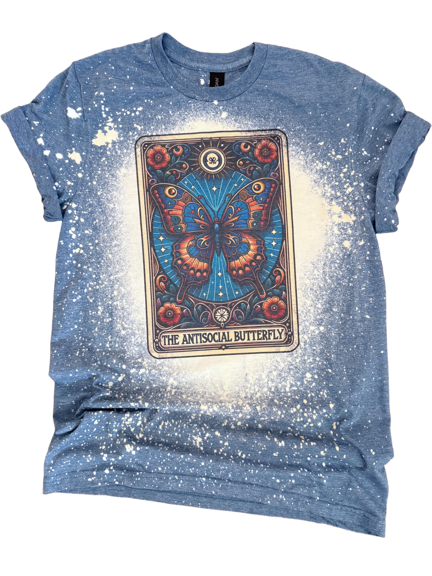 Antisocial Butterfly - Tarot Card Bleached Tee Hoodie, Sweatshirt | PodTeesHub.com