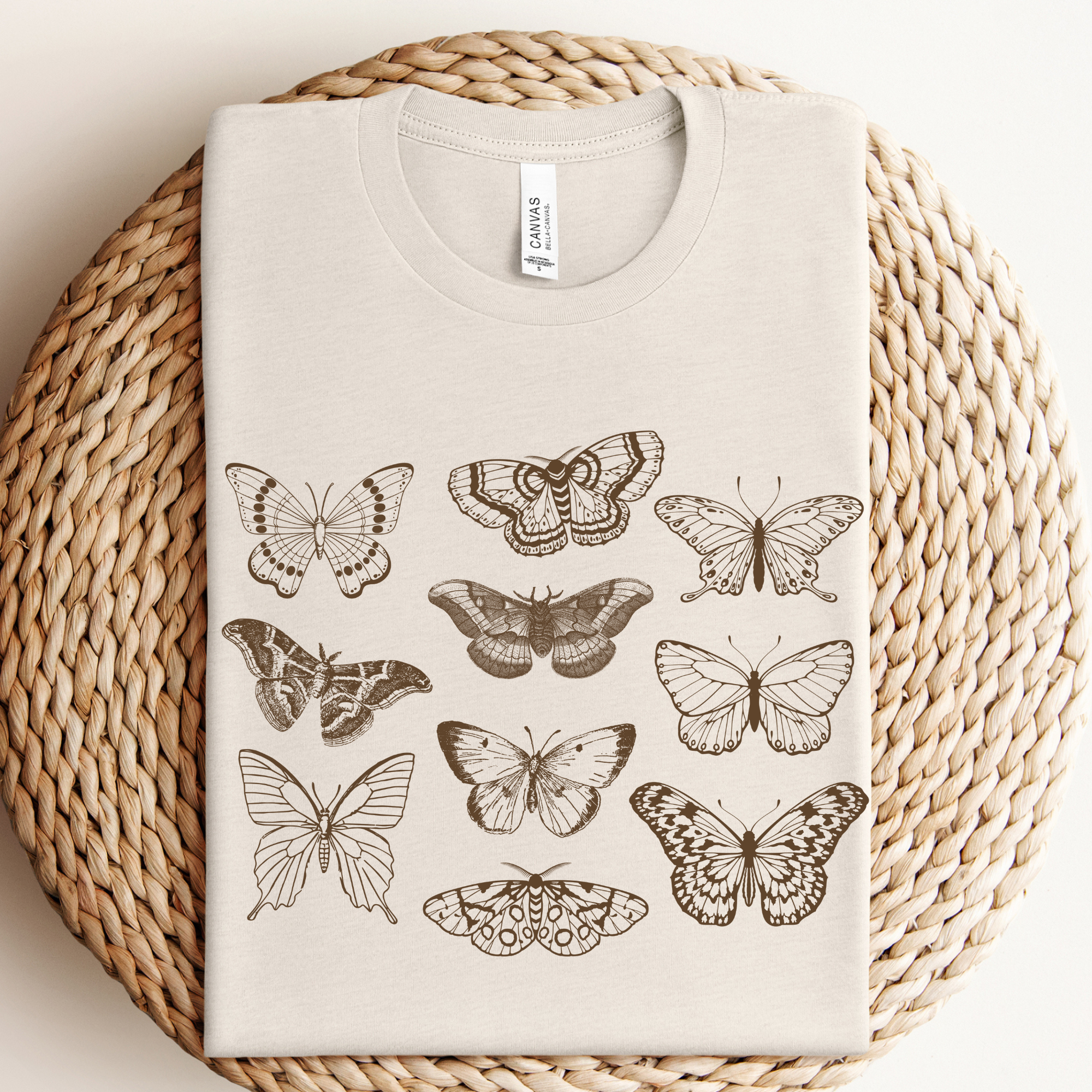 Neutral Butterfly Graphic Tee Hoodie, Sweatshirt | PodTeesHub.com