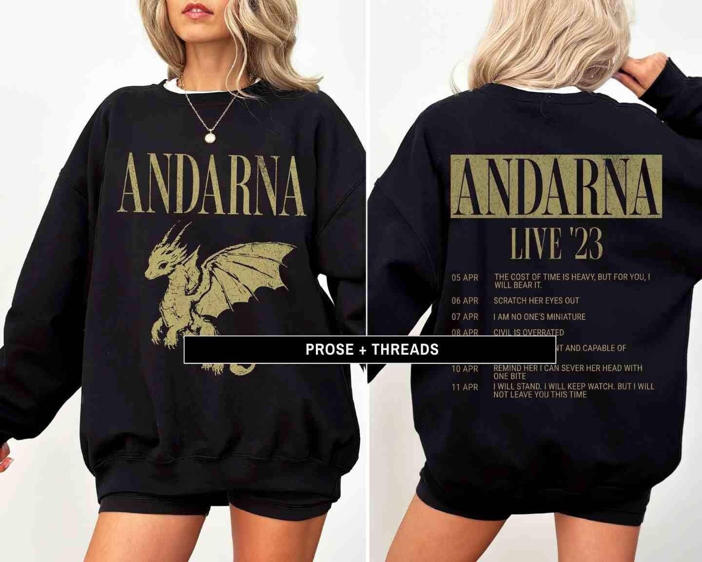 Andarna Fourth Wing Iron Flame Sweatshirt Booktok Merch T-Shirts, Hoodie | PodTeesHub.com