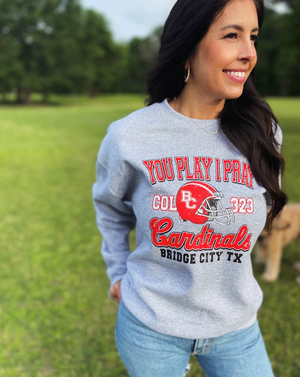 Custom Touchdown Sweatshirt | Football Mom Shirt | Christian Hoodie | PodTeesHub.com