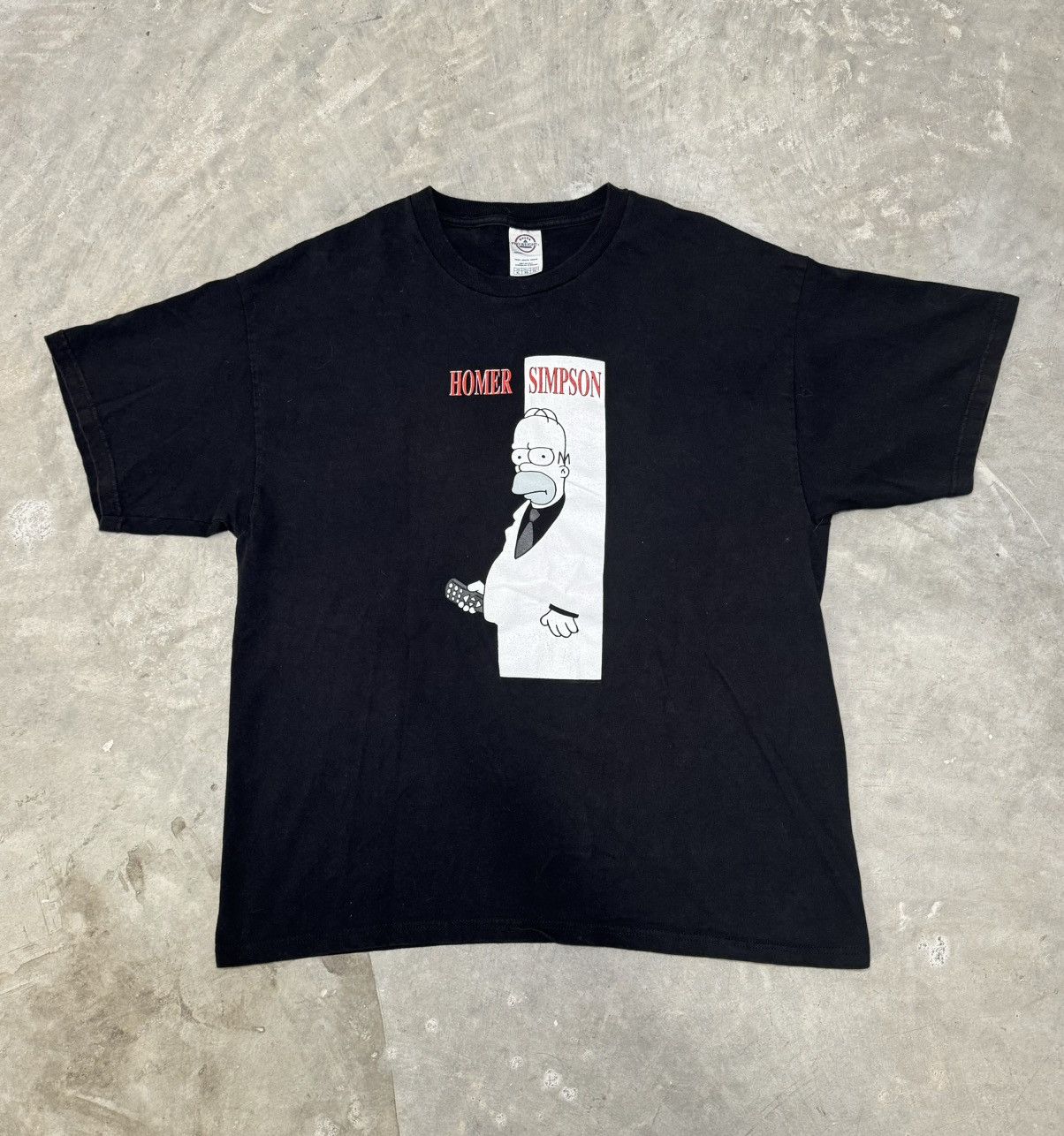 Simpsons 2003 The Simpsons Homer Scarface Parody Black And White T-Shirts, Hoodie, Sweatshirt | PodTeesHub.com